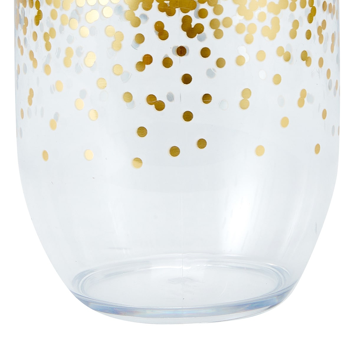 4 Pack Reusable Stemless Metallic Plastic Wine Glasses Kmart