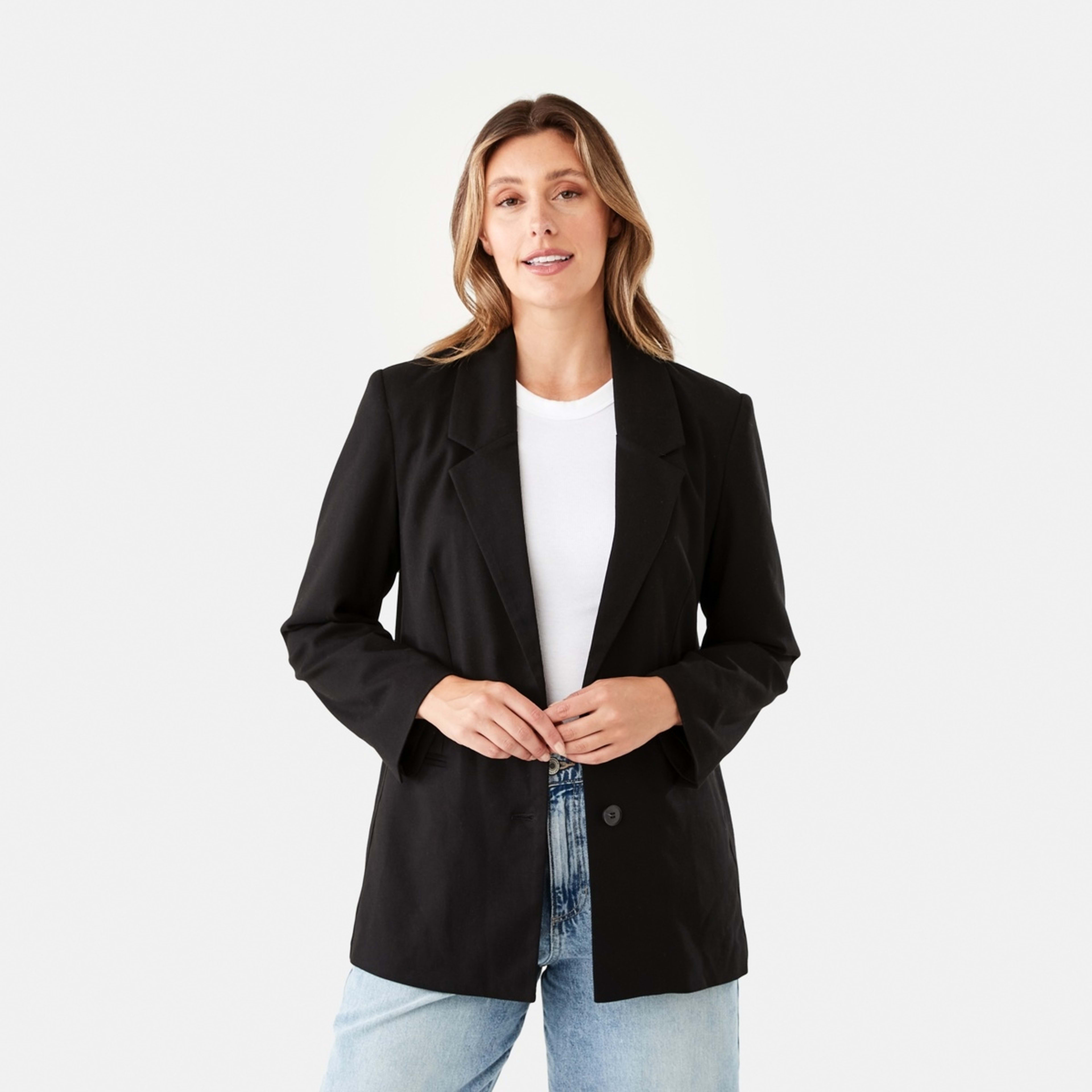 1 Relaxed Blazer Black, 1 of 8