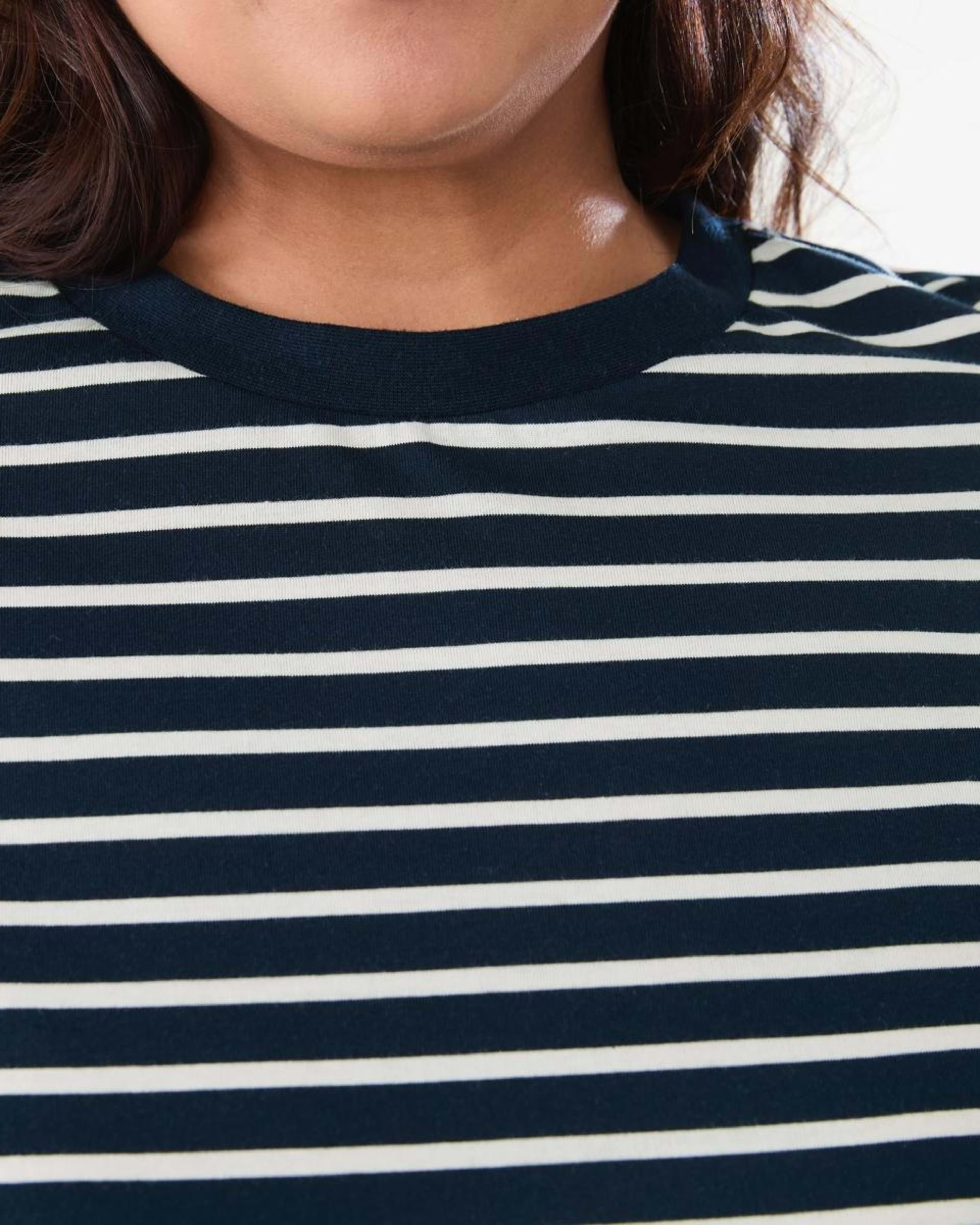 5 Curve Short Sleeve T-shirt Dress NAVY STRIPE SKY CAPTAIN, 5 of 5