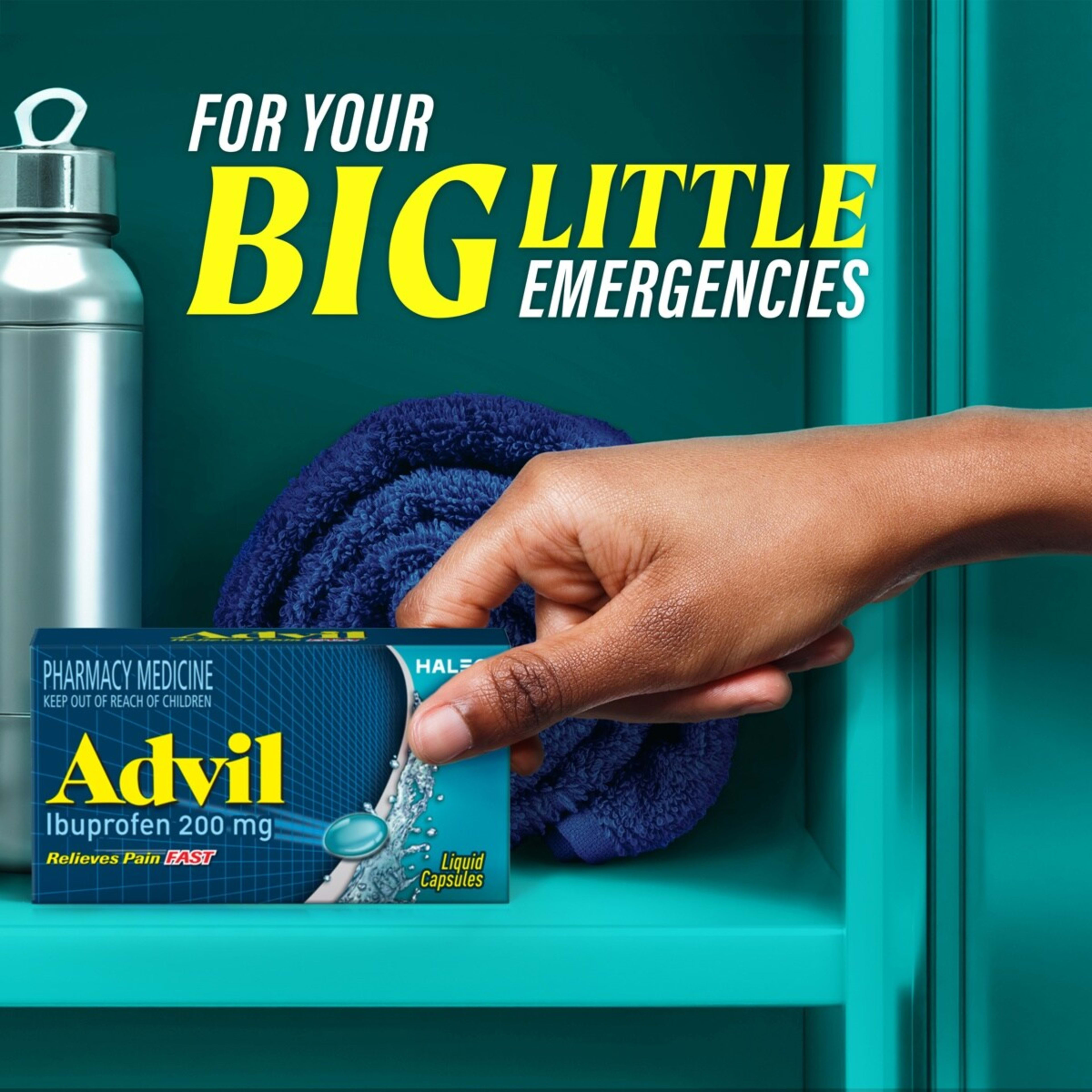5 10 Pack Advil Ibuprofen Liquid Capsules 200mg, 5 of 10