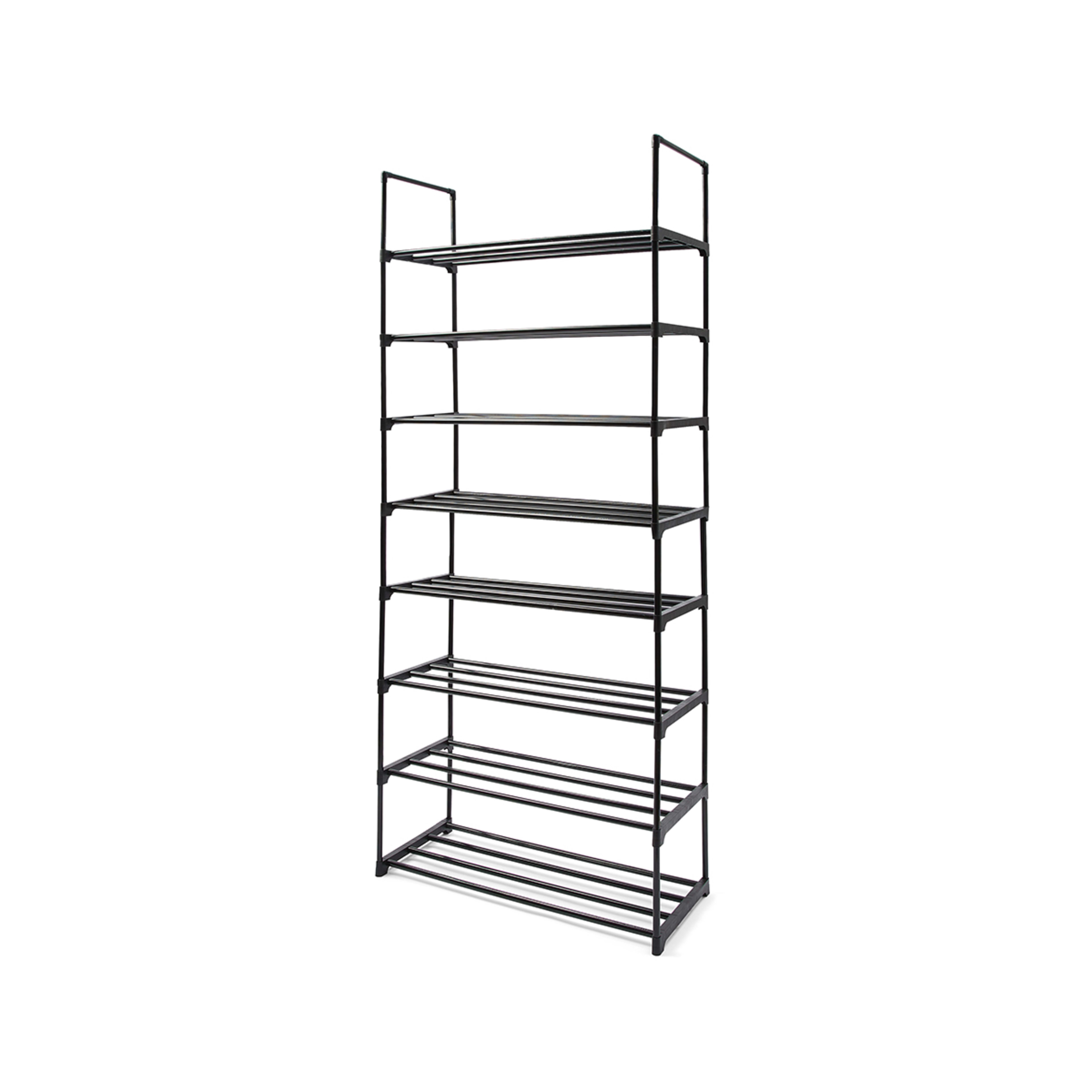 4 Tier Stackable Black Shoe Rack Kmart