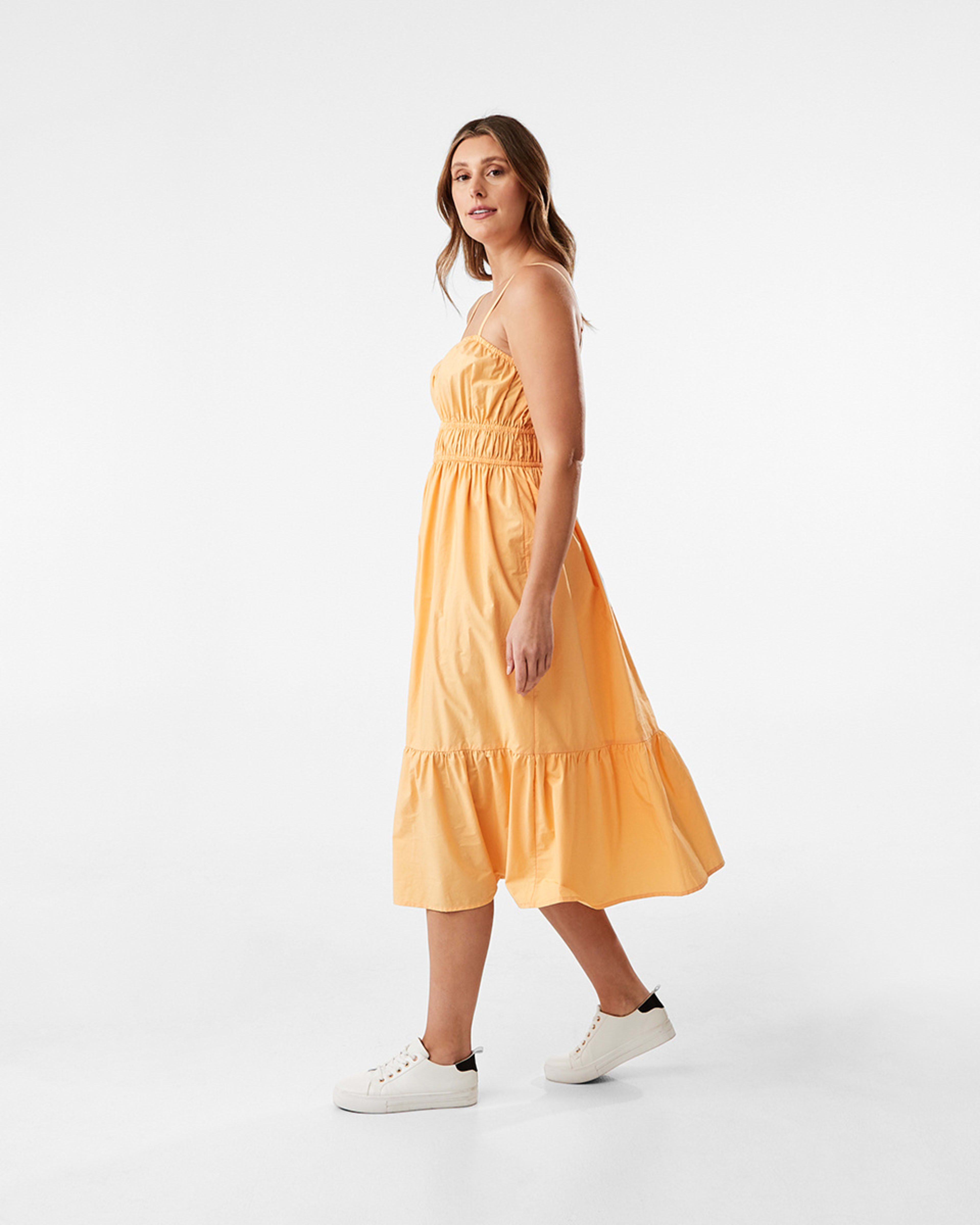 Sleeveless Ruched Midi Dress Kmart