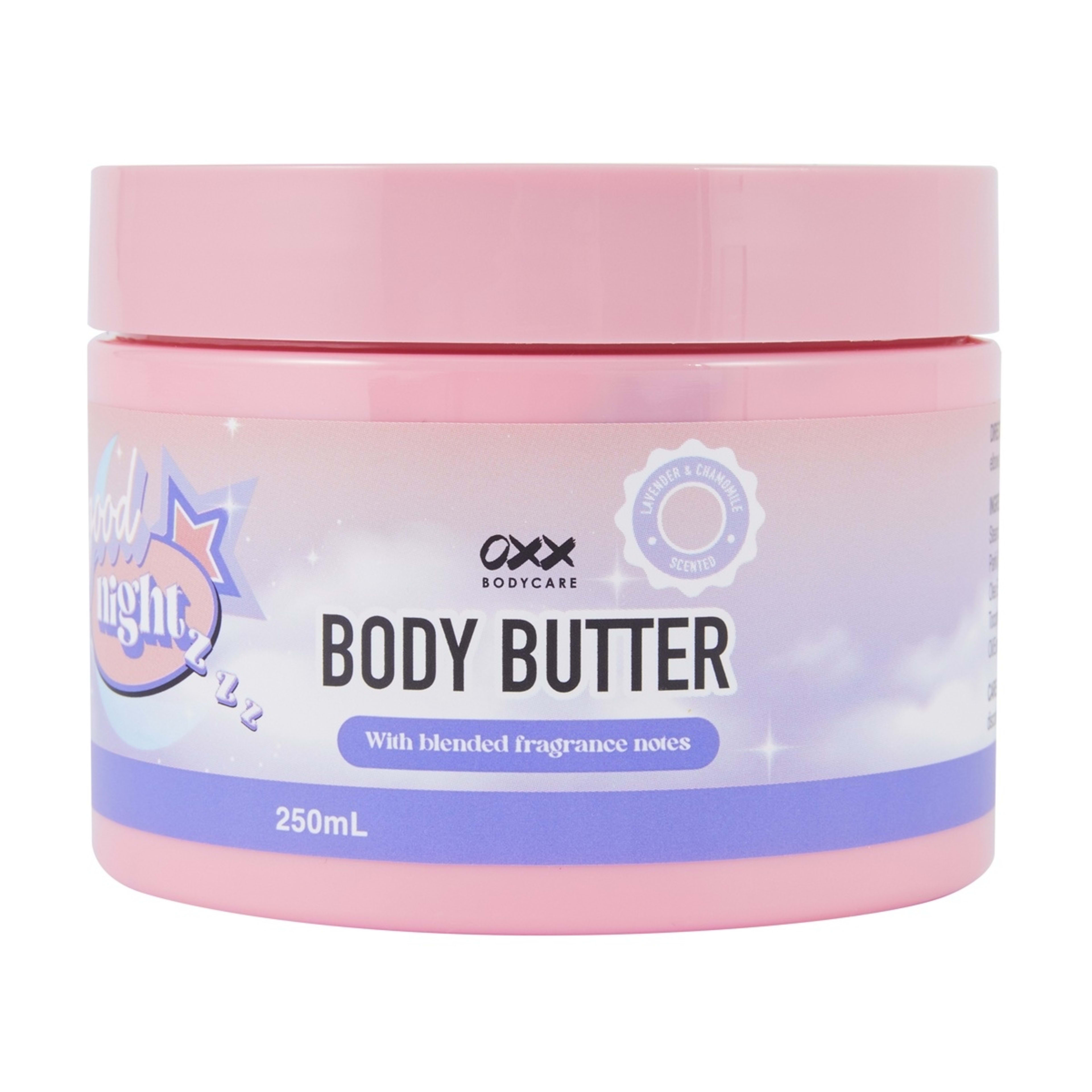 1 OXX Bodycare Good Night Body Butter 250ml - Lavender and Chamomile Scented