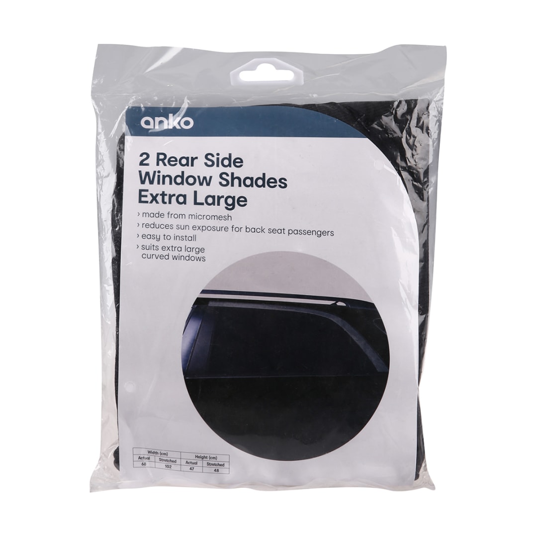 Rear Side Window Shade Extra Large Curved, Set of 2 Kmart
