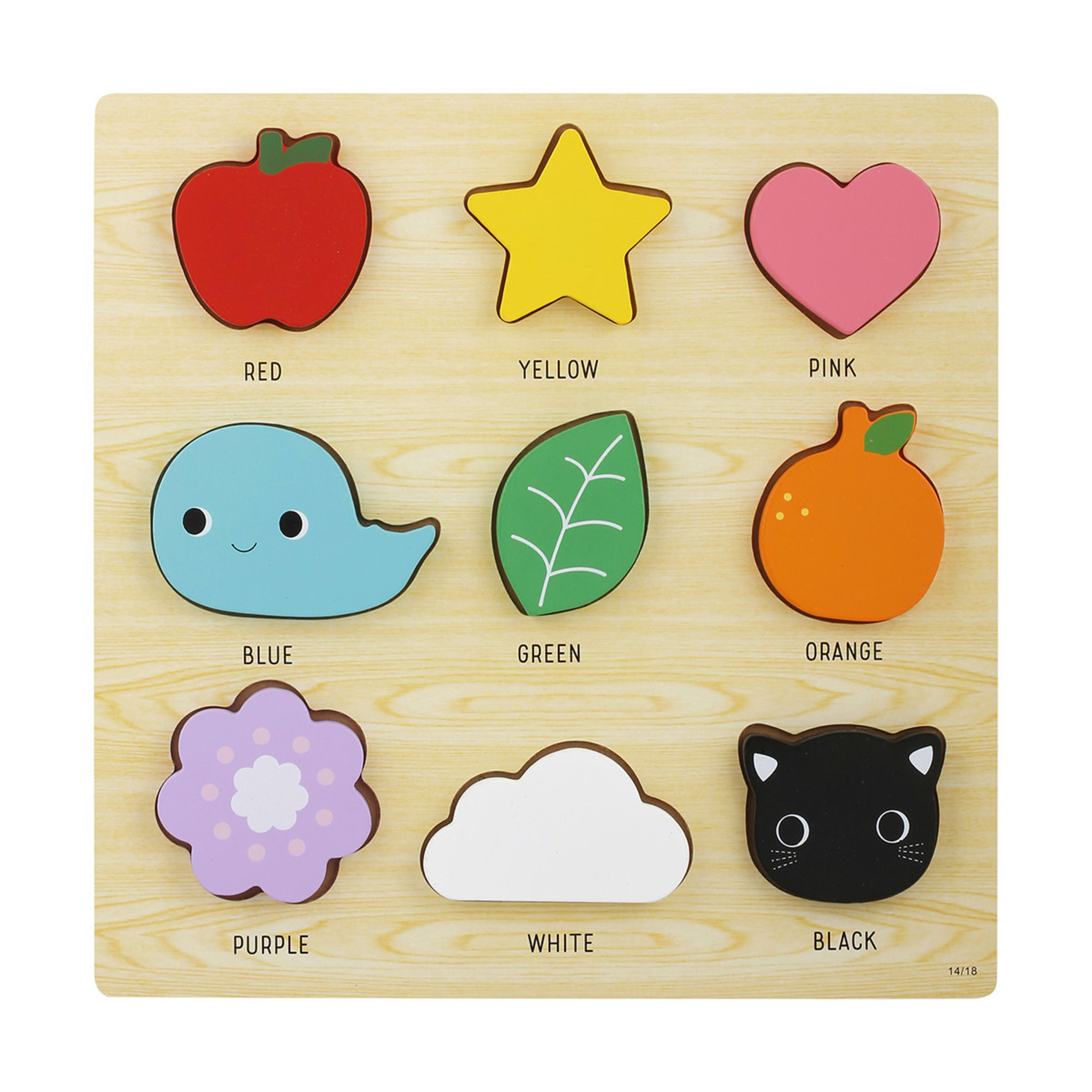 Wooden Shapes & Colours Puzzle Kmart