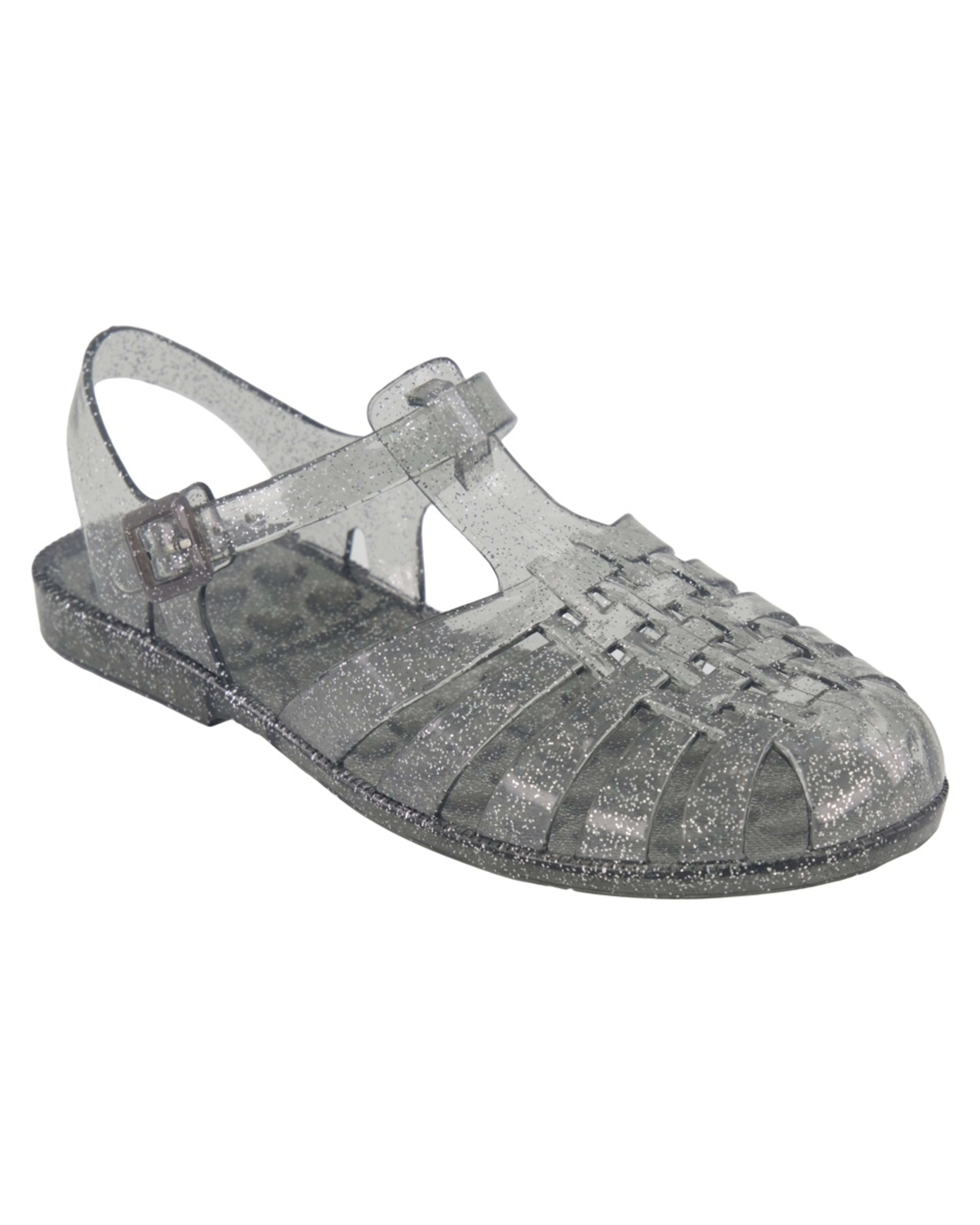 1 Senior Jelly Sandals BLACK GLITTER, 1 of 4