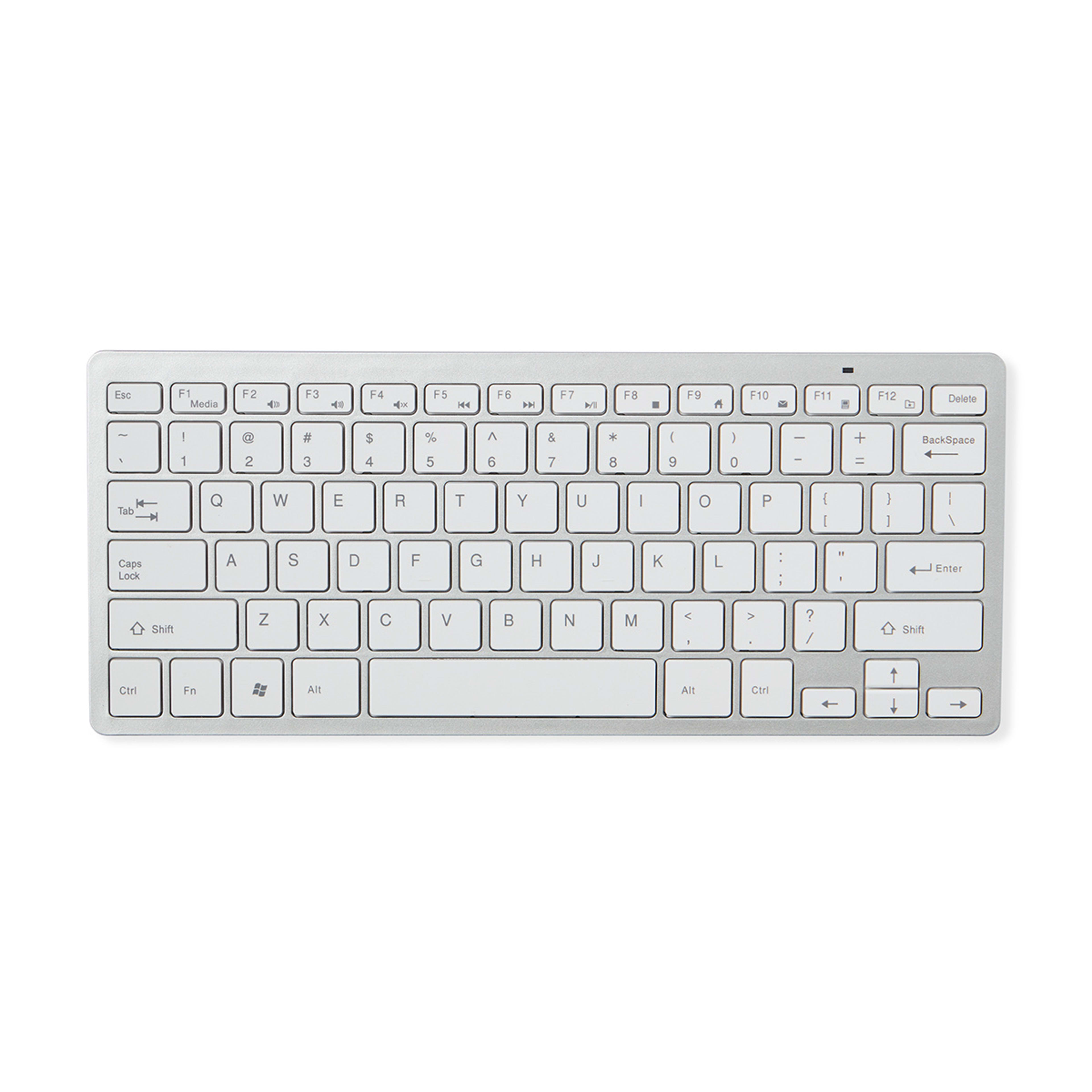 6 Wireless Keyboard and Mouse Combo - White and Silver, 6 of 8