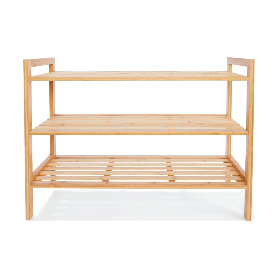 3 Tier Stackable Bamboo Shoe Rack Kmart NZ