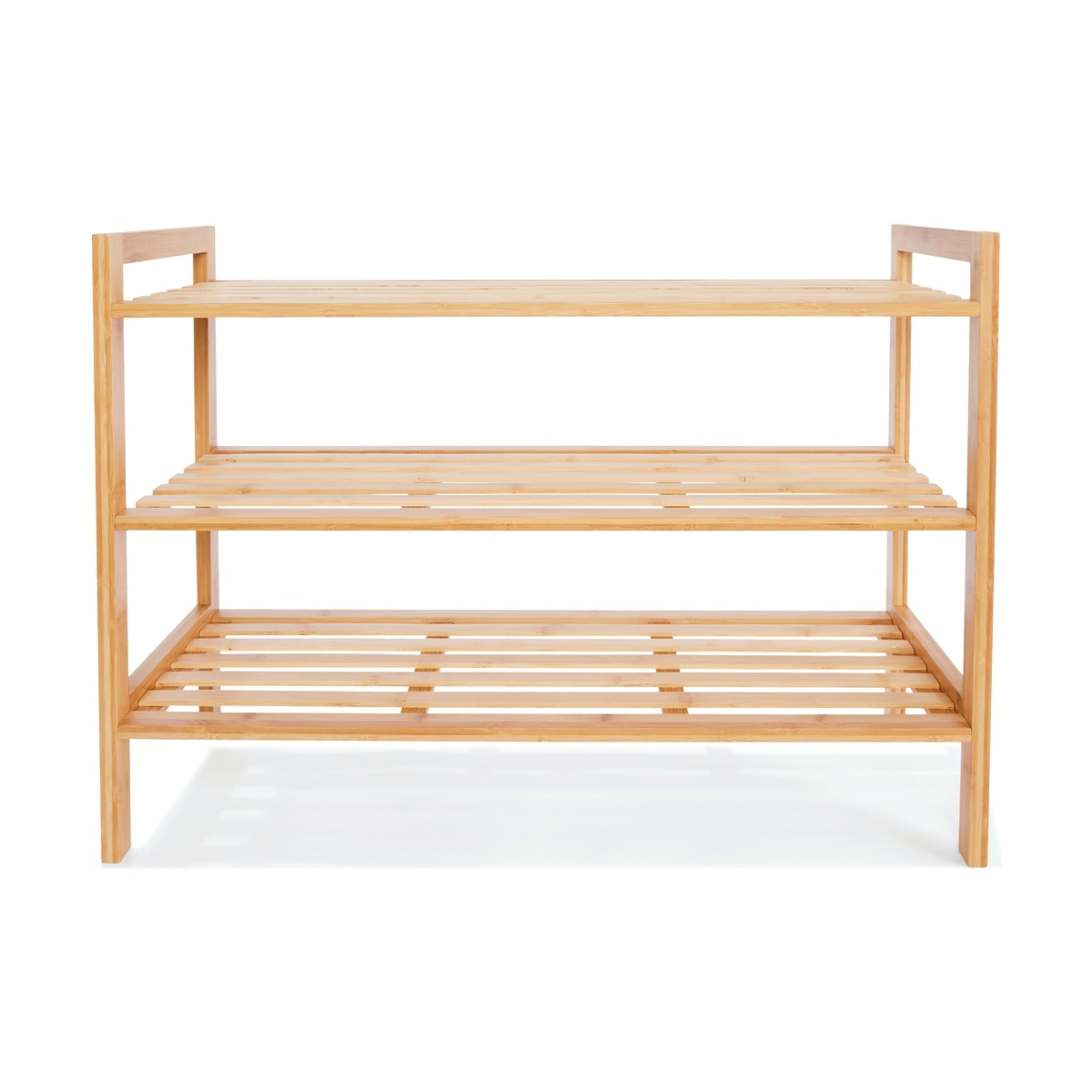 3 Tier Stackable Bamboo Shoe Rack Kmart NZ