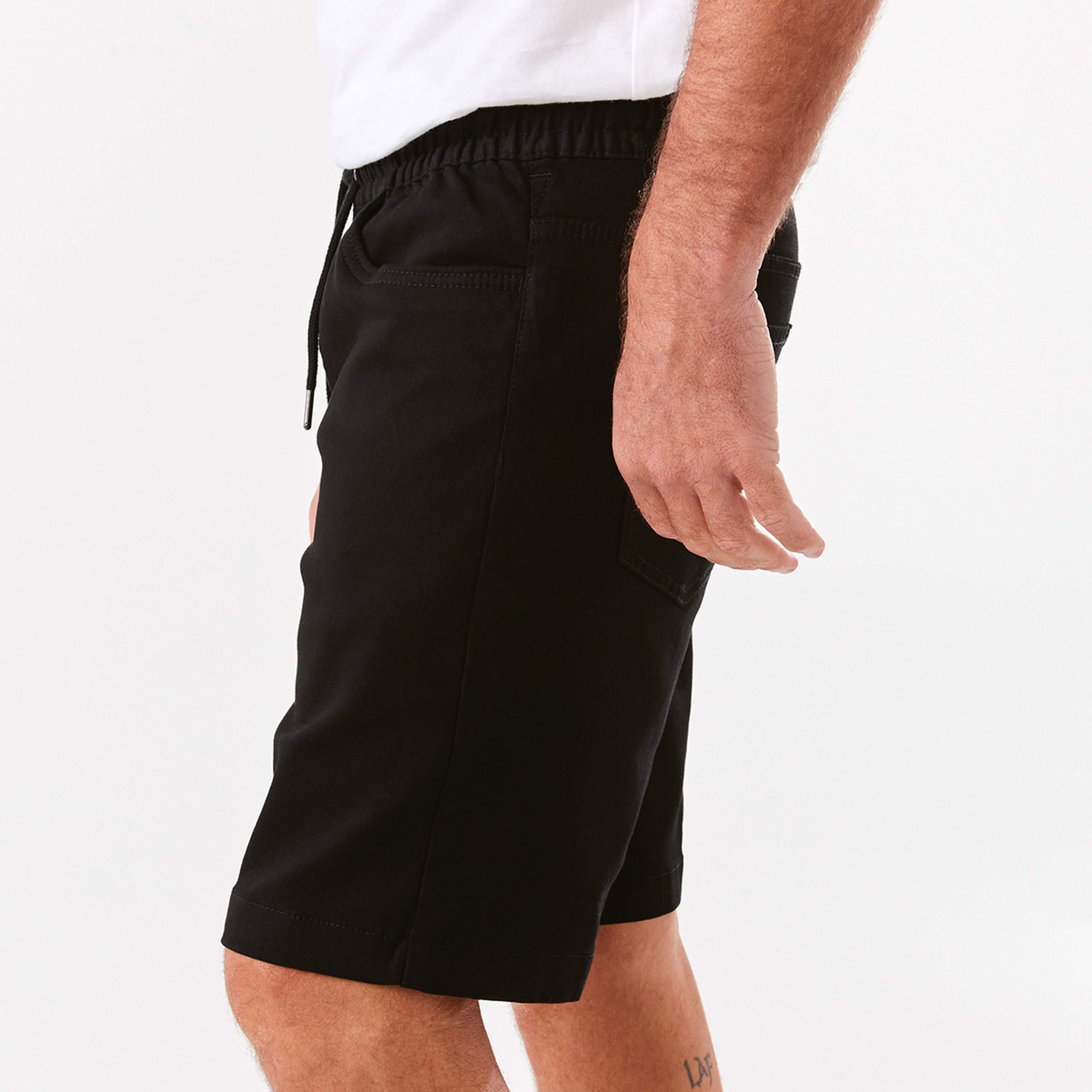 2 Knit Denim Shorts Black, 2 of 7