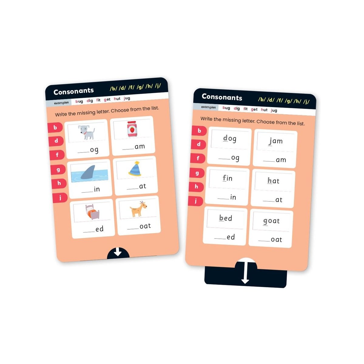 Jr. Explorers Phonics PullTheTab Flash Cards Kmart