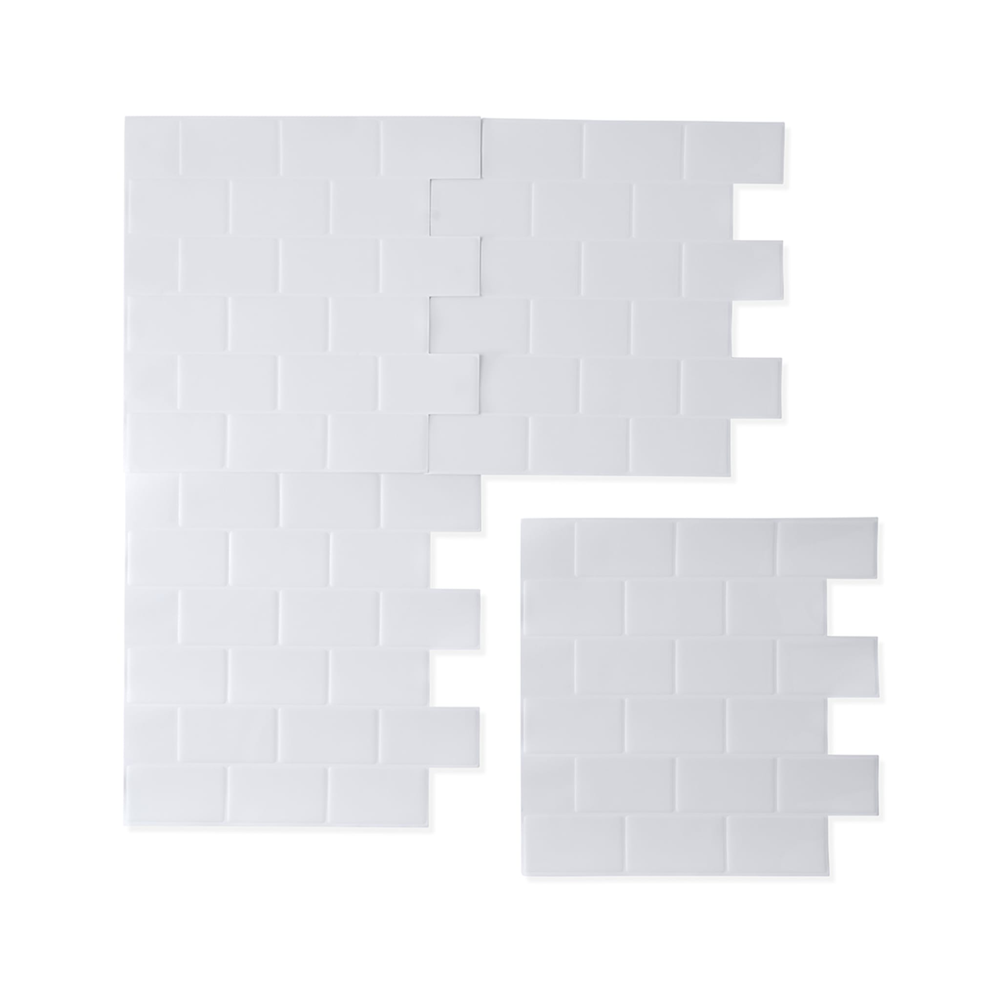 5 Pack Self Adhesive 3D Tiles Subway White Kmart NZ