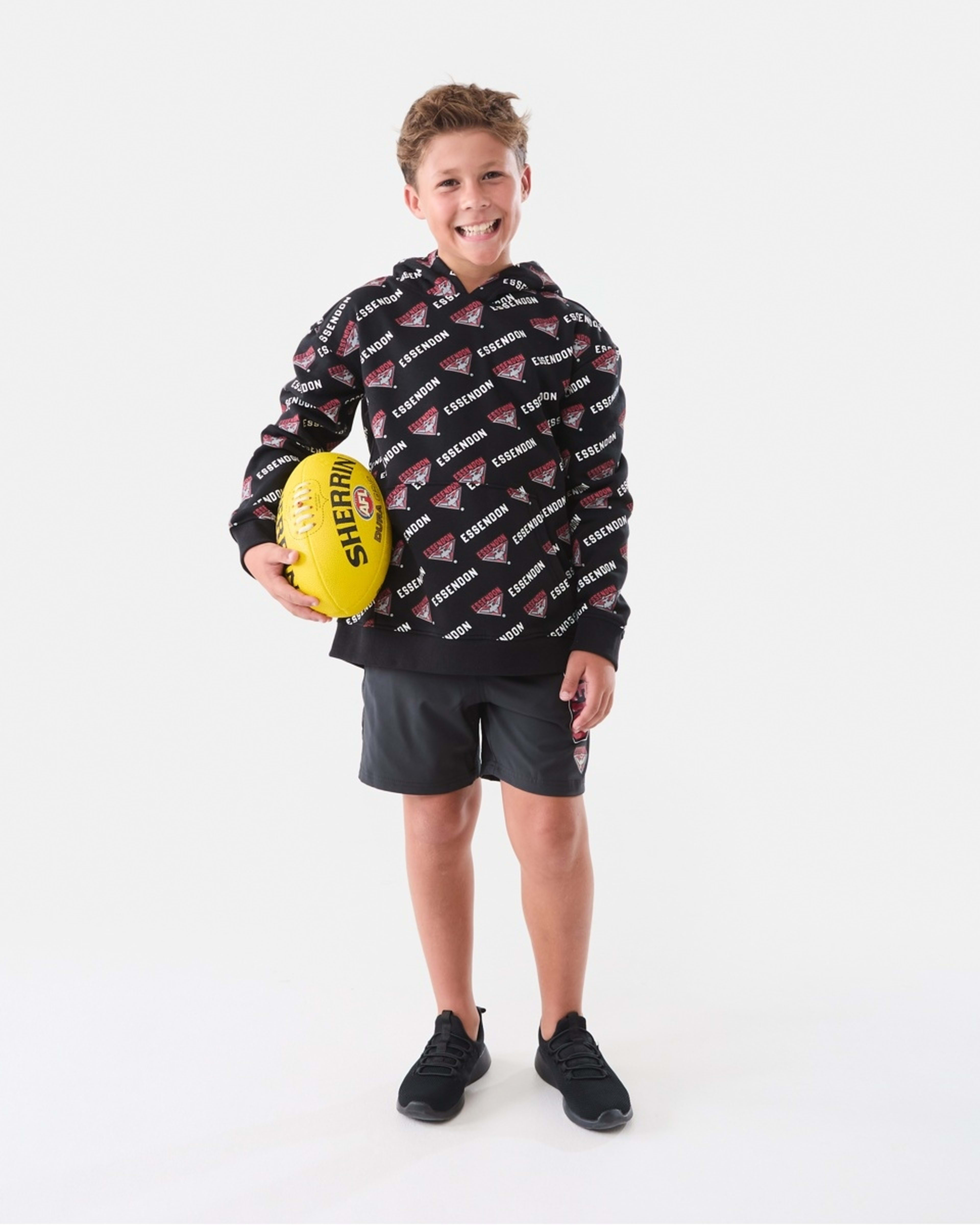 3 Official AFL Kids All Over Print Hoodie Essendon, 3 of 10