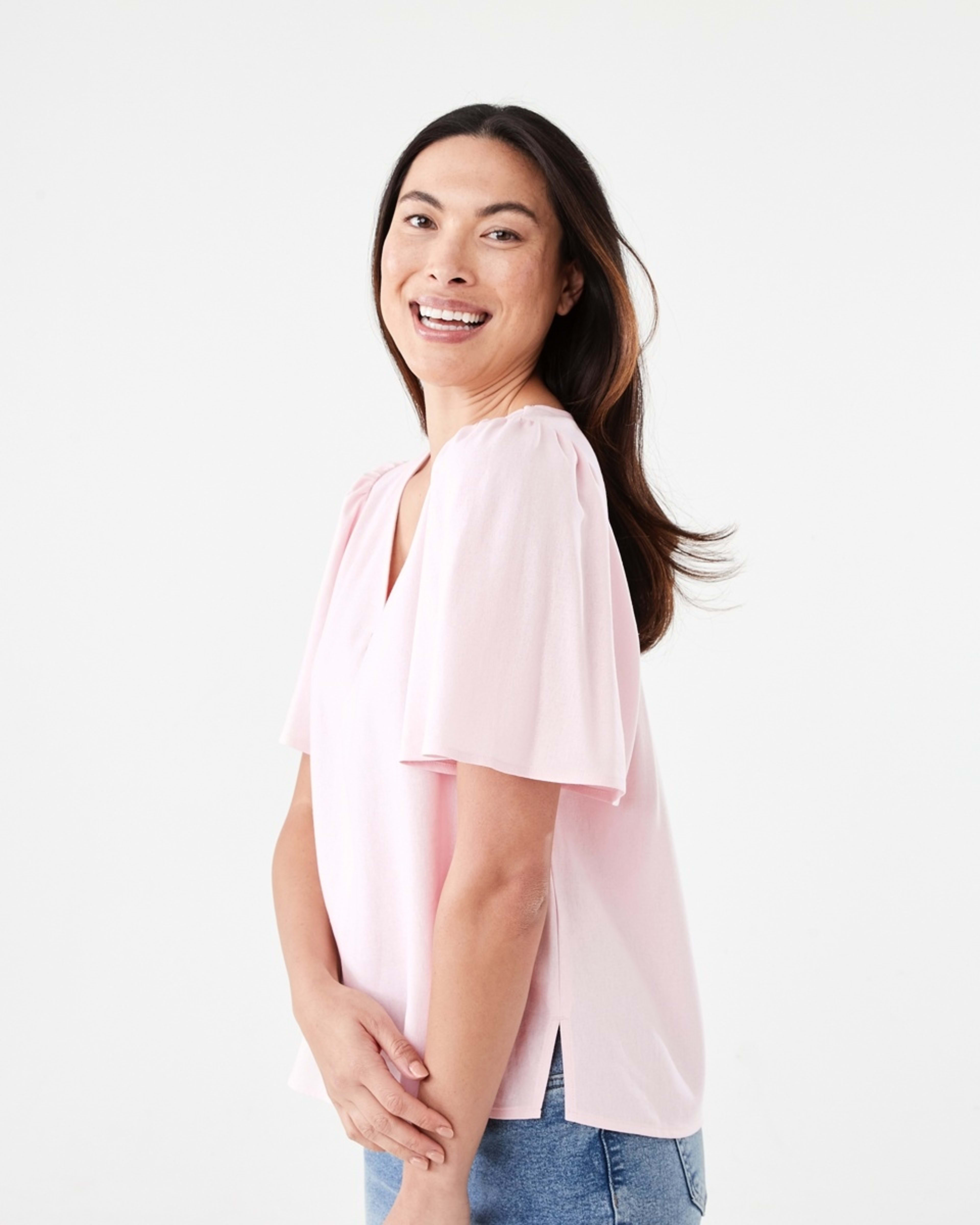 2 Short Sleeve Flutter Top SOFT BLOSSOM, 2 of 6