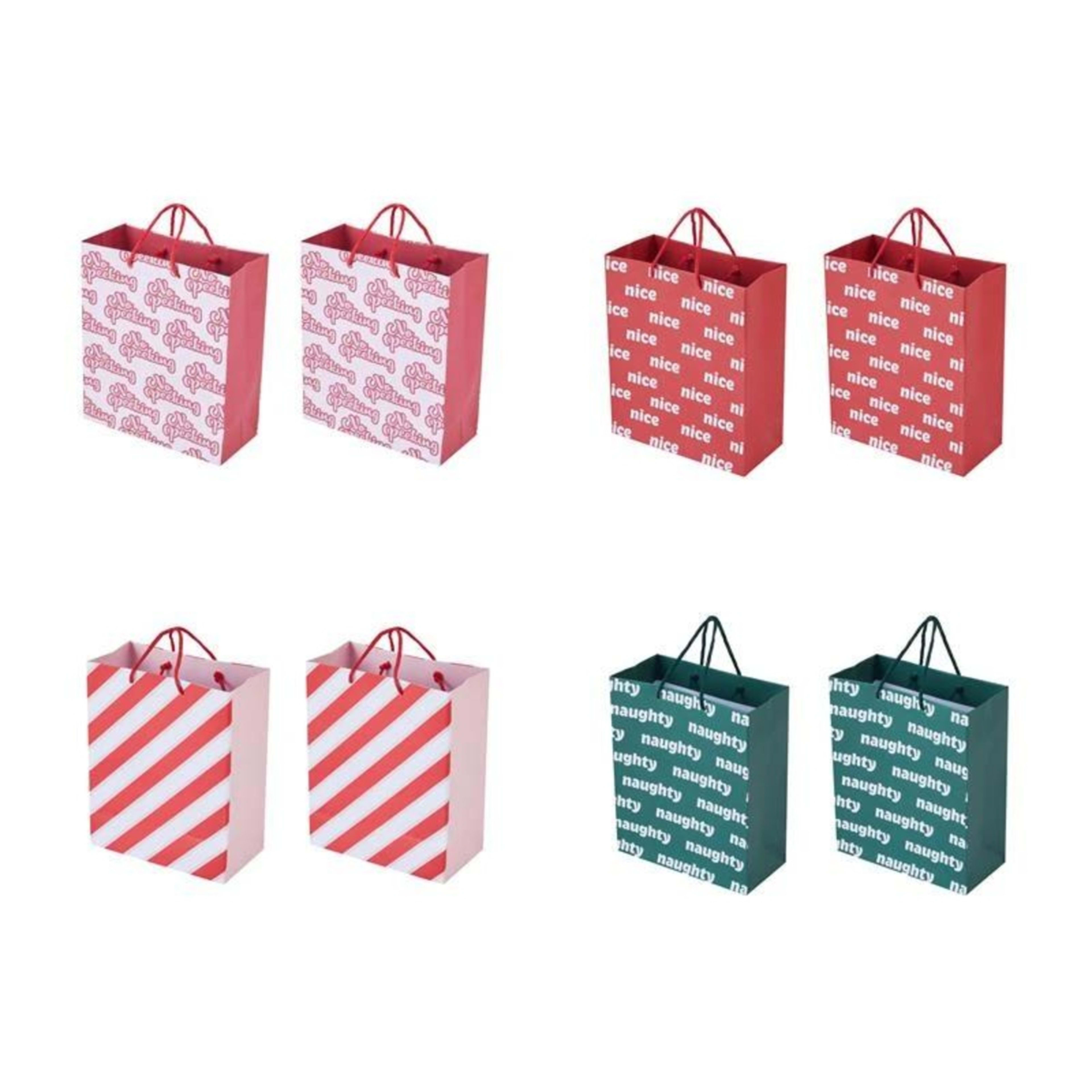 1 4 Pack Christmas Gift Bags - Medium, Assorted, 1 of 8