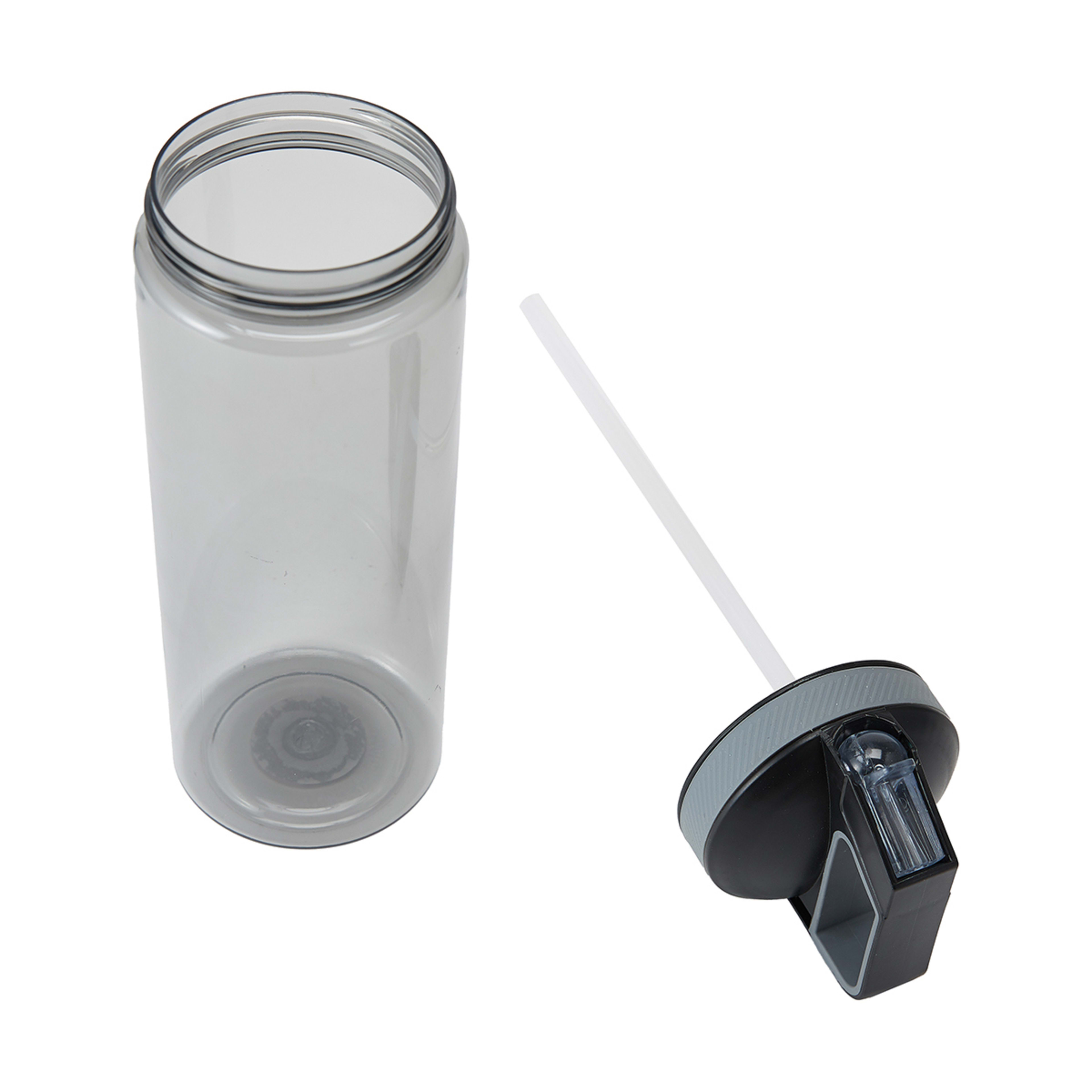 7 1L Charcoal Flip Top Drink Bottle with Handle, 7 of 9