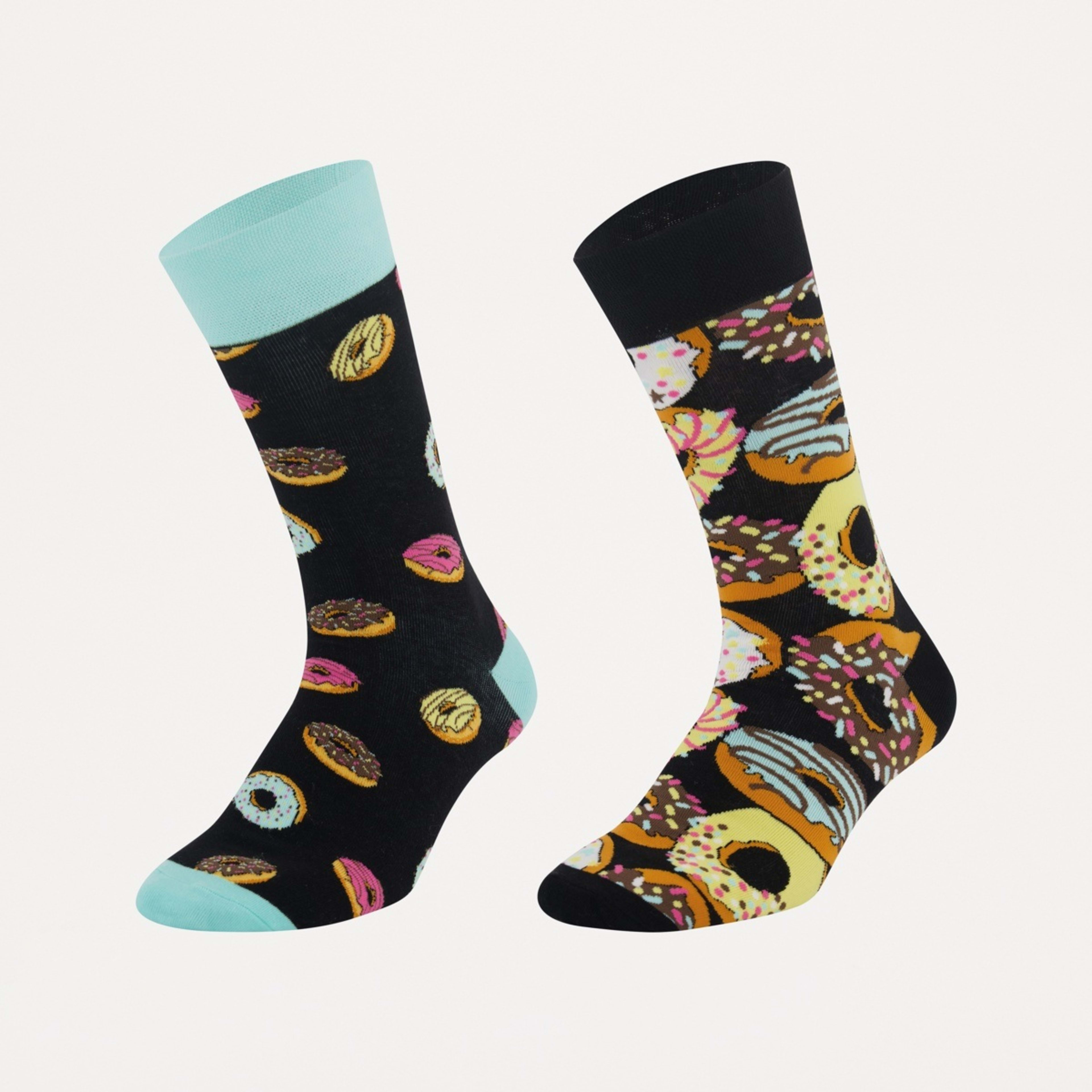 1 2 Pack Novelty Pattern Socks Donut Sole, 1 of 3