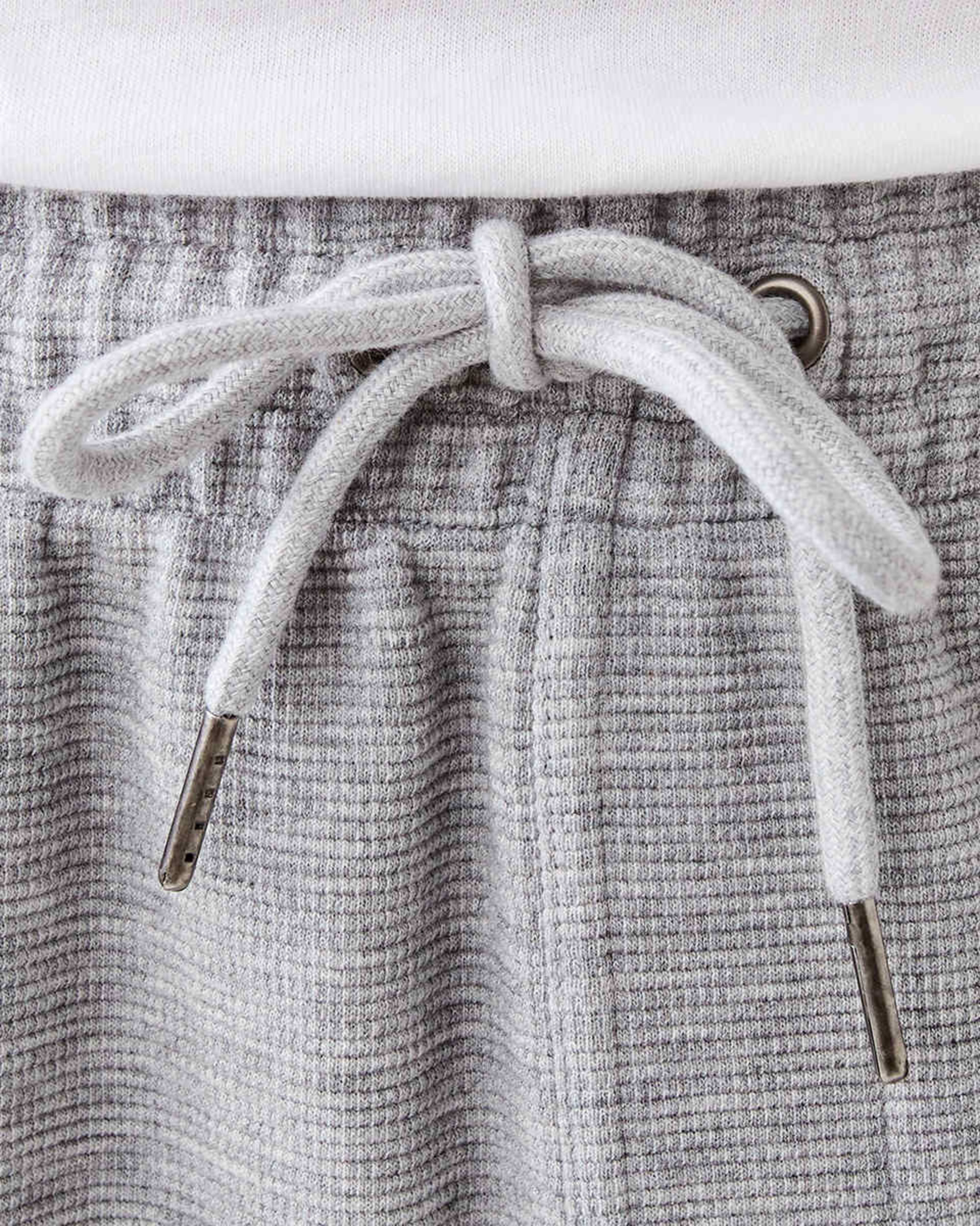 4 Textured Fleece Shorts Gry Marle, 4 of 6