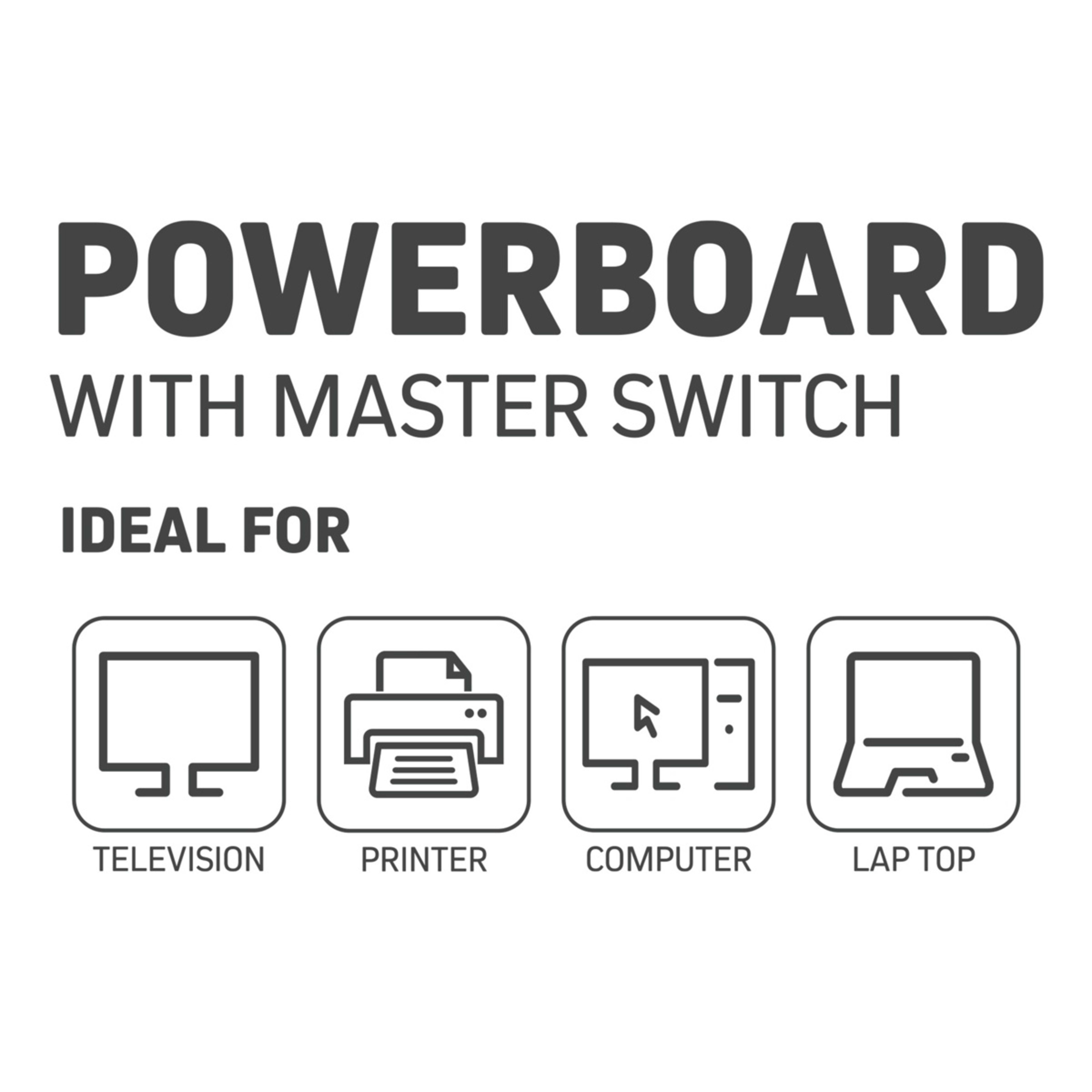 4 4 Outlet Arlec Powerboard with Master Switch, 4 of 4