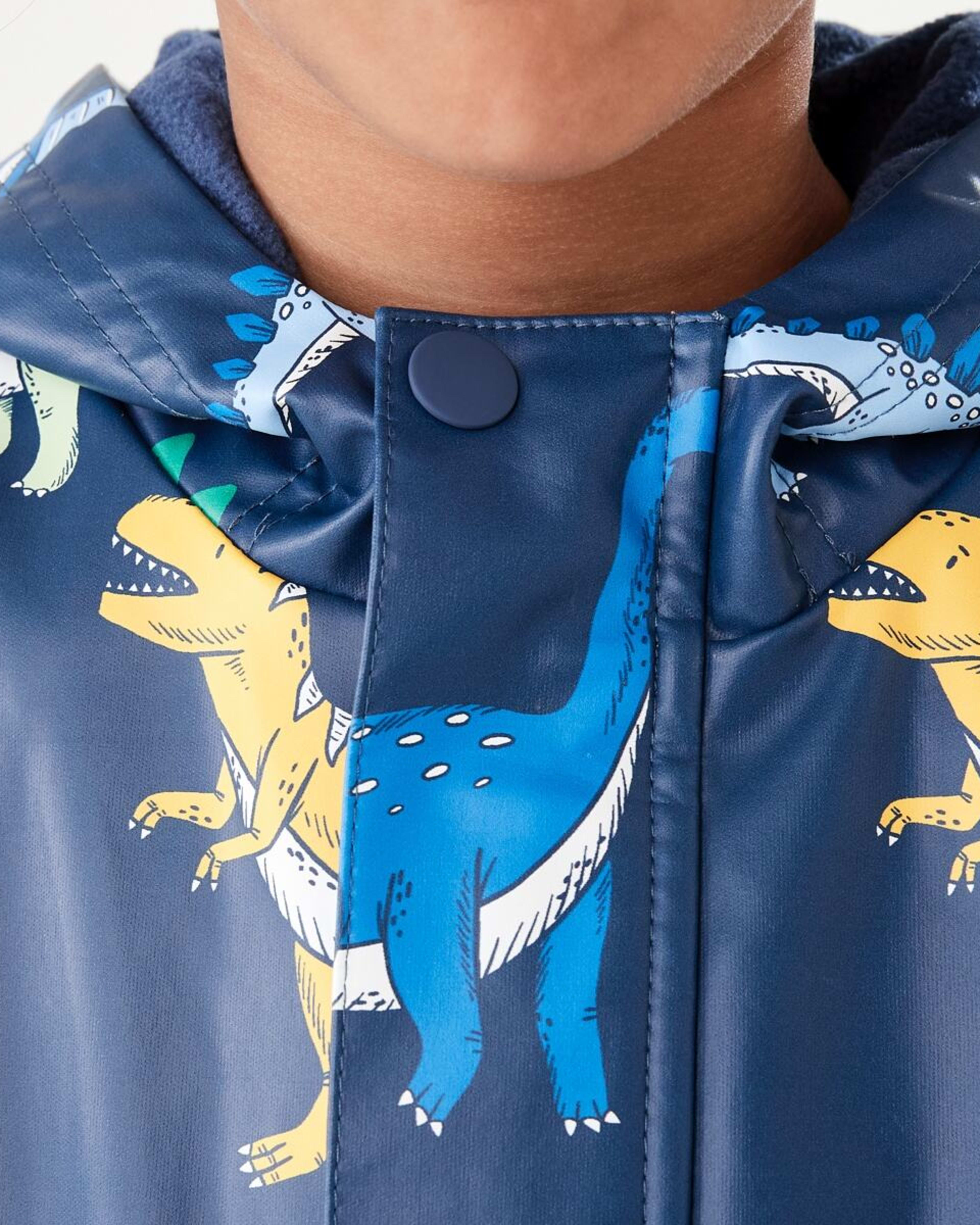 5 Printed Rain Jacket Friendly Dinos  Blue, 5 of 10