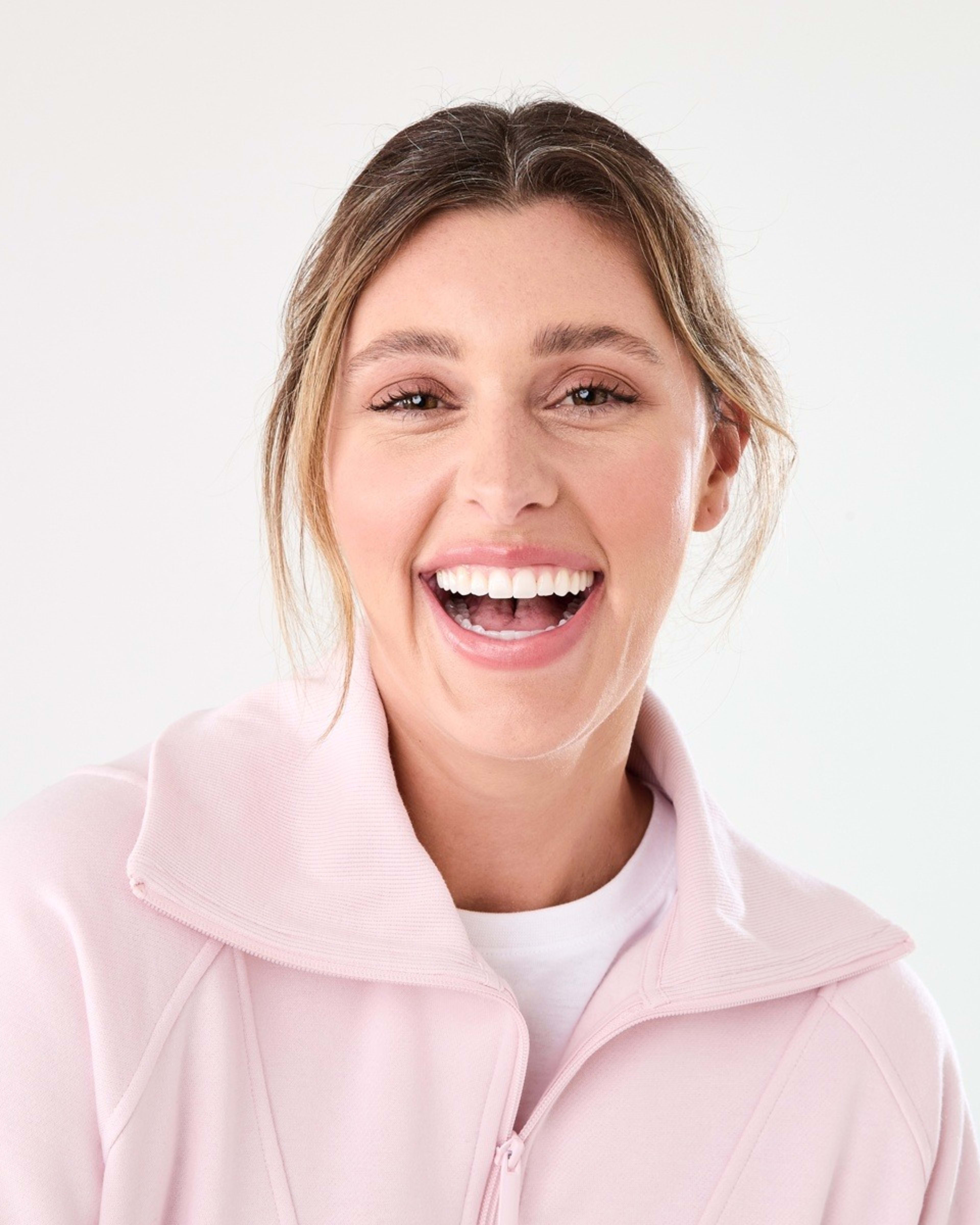 4 Active Womens Fleece 1/2 Zip Jumper AURA PINK, 4 of 7