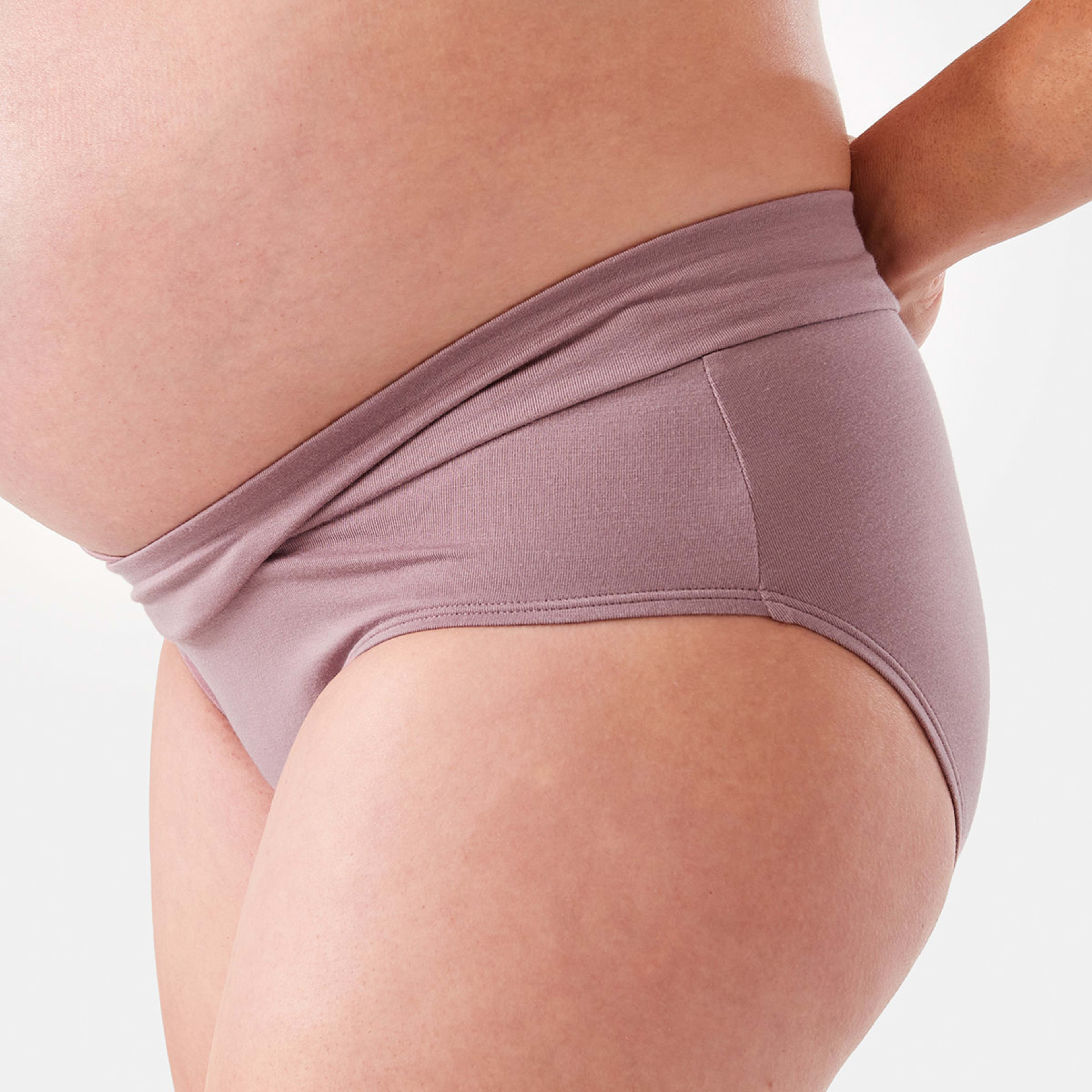 6 3 Pack Maternity Briefs Ombre Blue, Gully Grey, Twilight Mauve, 6 of 9