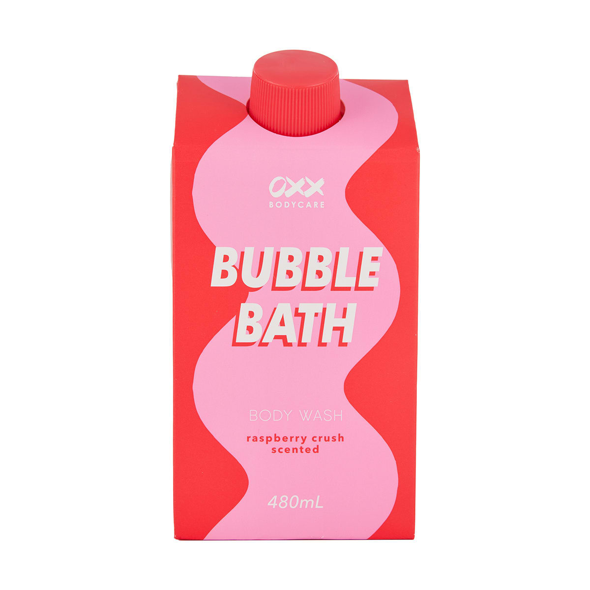 OXX Bodycare Bubble Bath Body Wash 480ml Raspberry Crush Scented