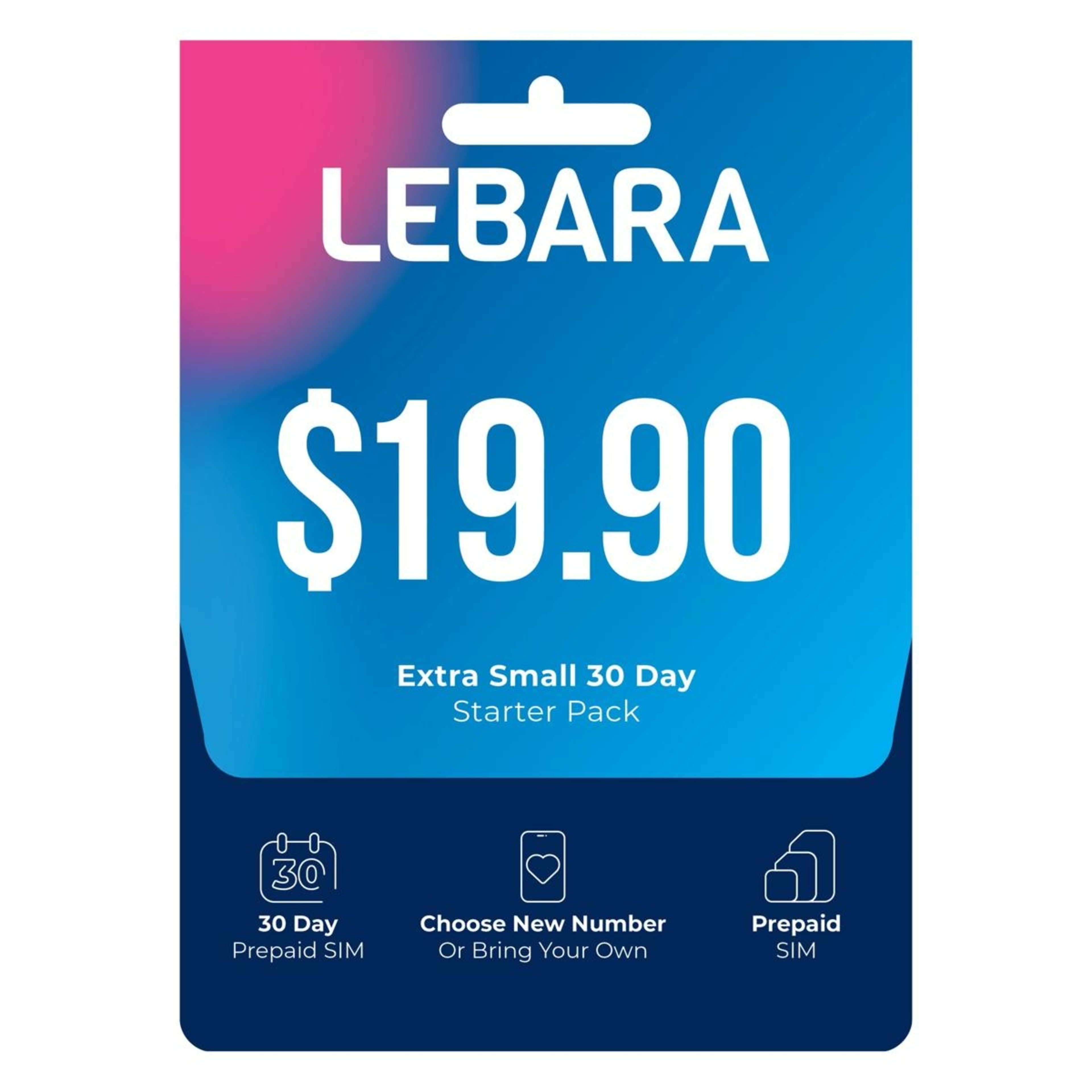 1 Lebara $19.90 Prepaid SIM Starter Pack