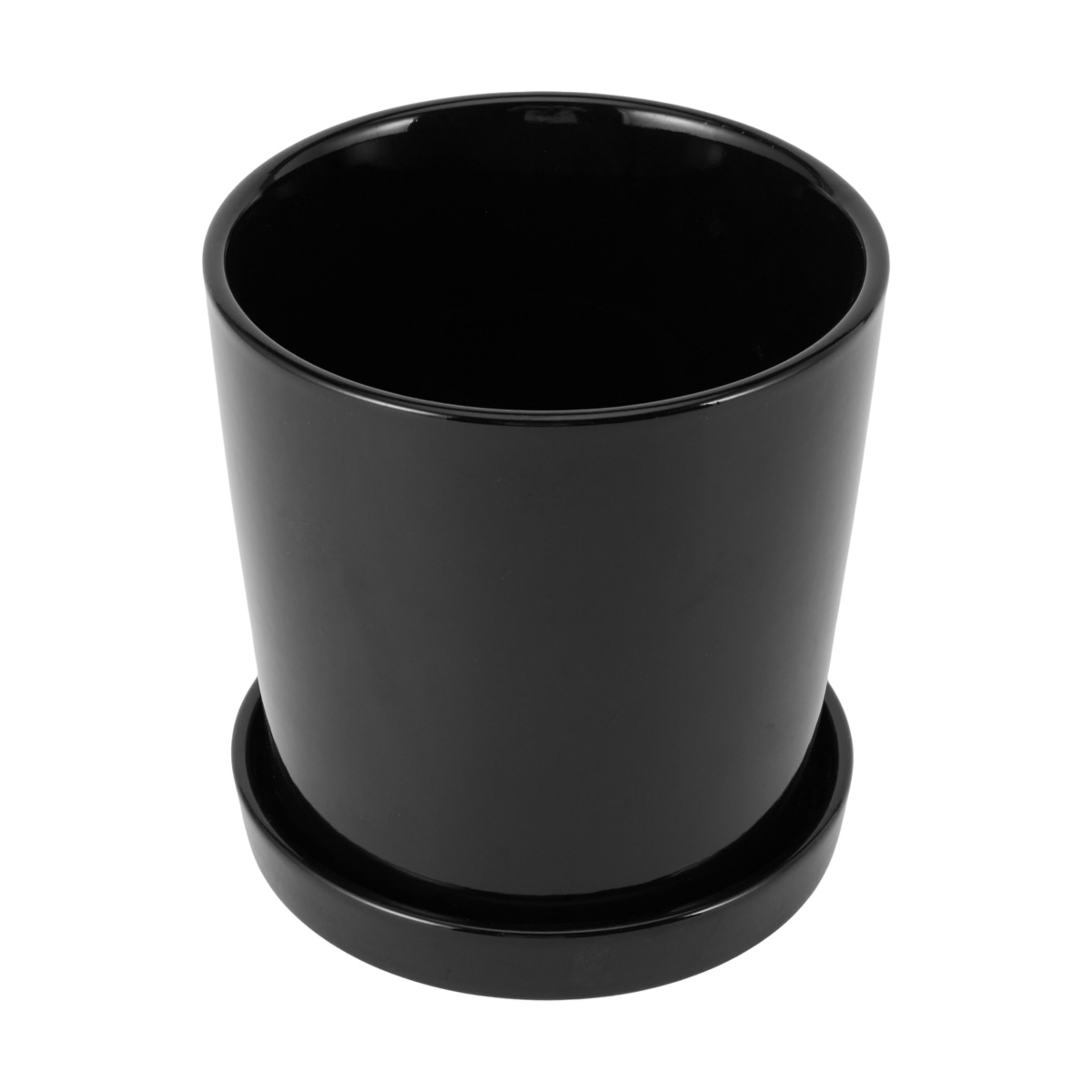 1 Pot with Saucer - Black