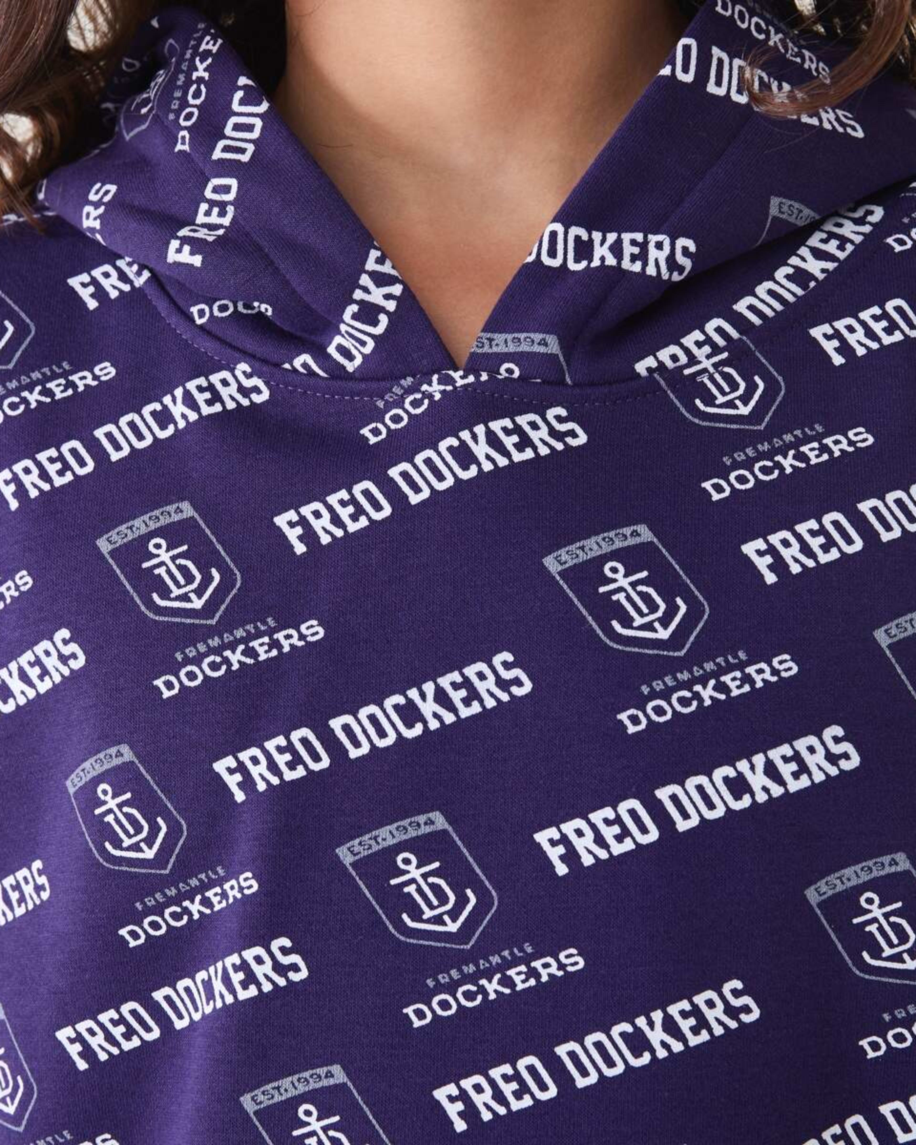 7 Official AFL Kids All Over Print Hoodie Fremantle, 7 of 10