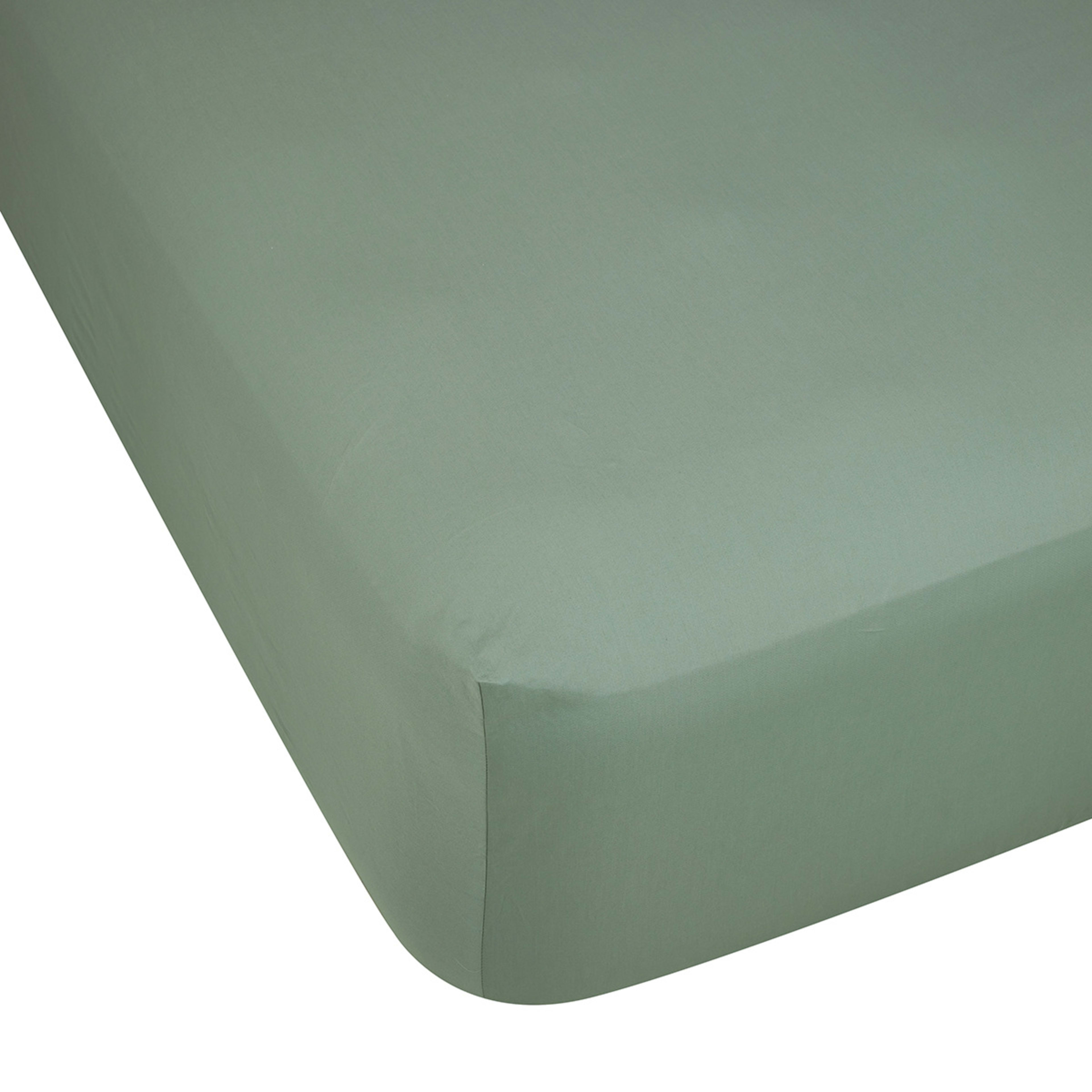 1 500 Thread Count Australian Grown Cotton Fitted Sheet - King Bed, Sage