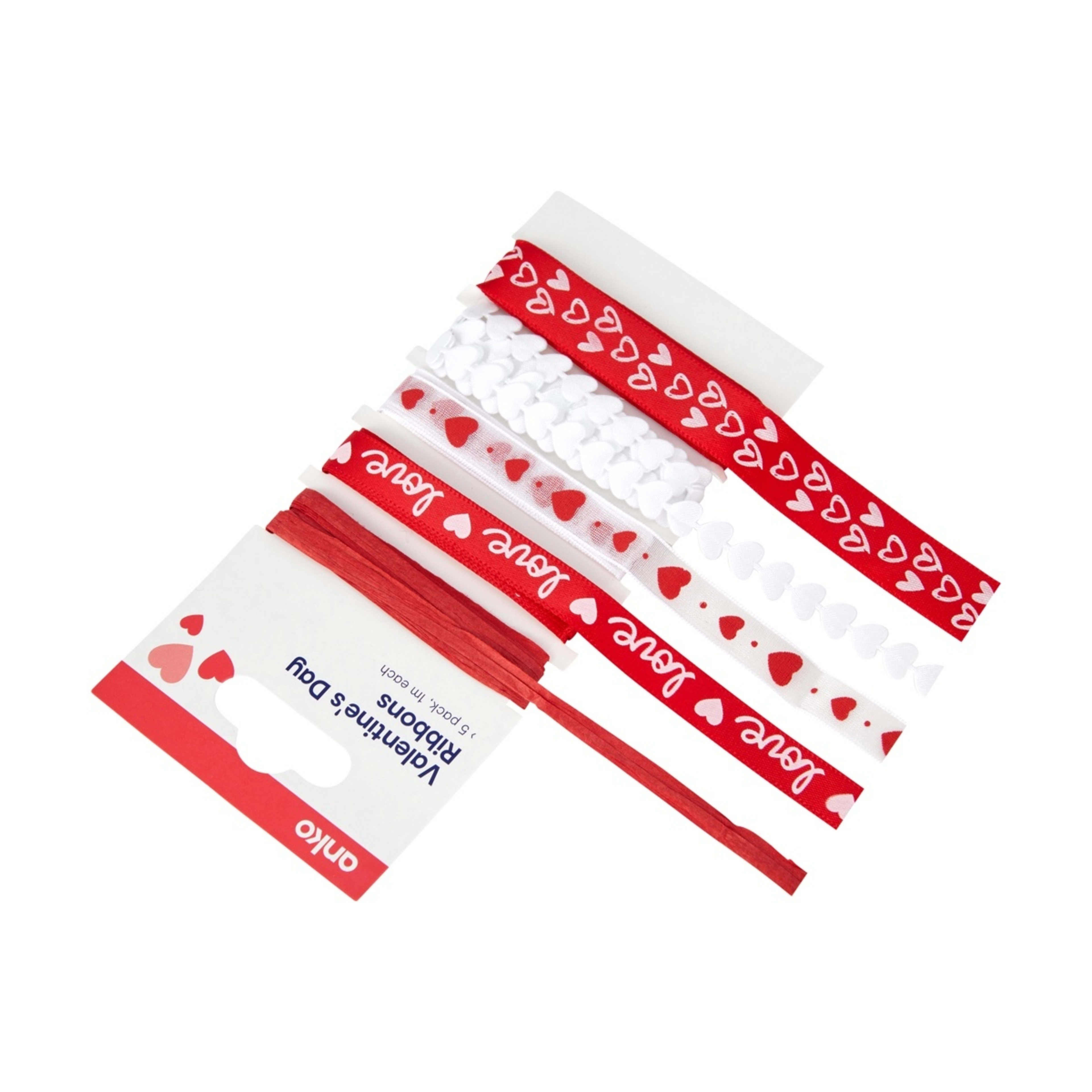 2 5 Pack Valentine's Day Ribbons, 2 of 2