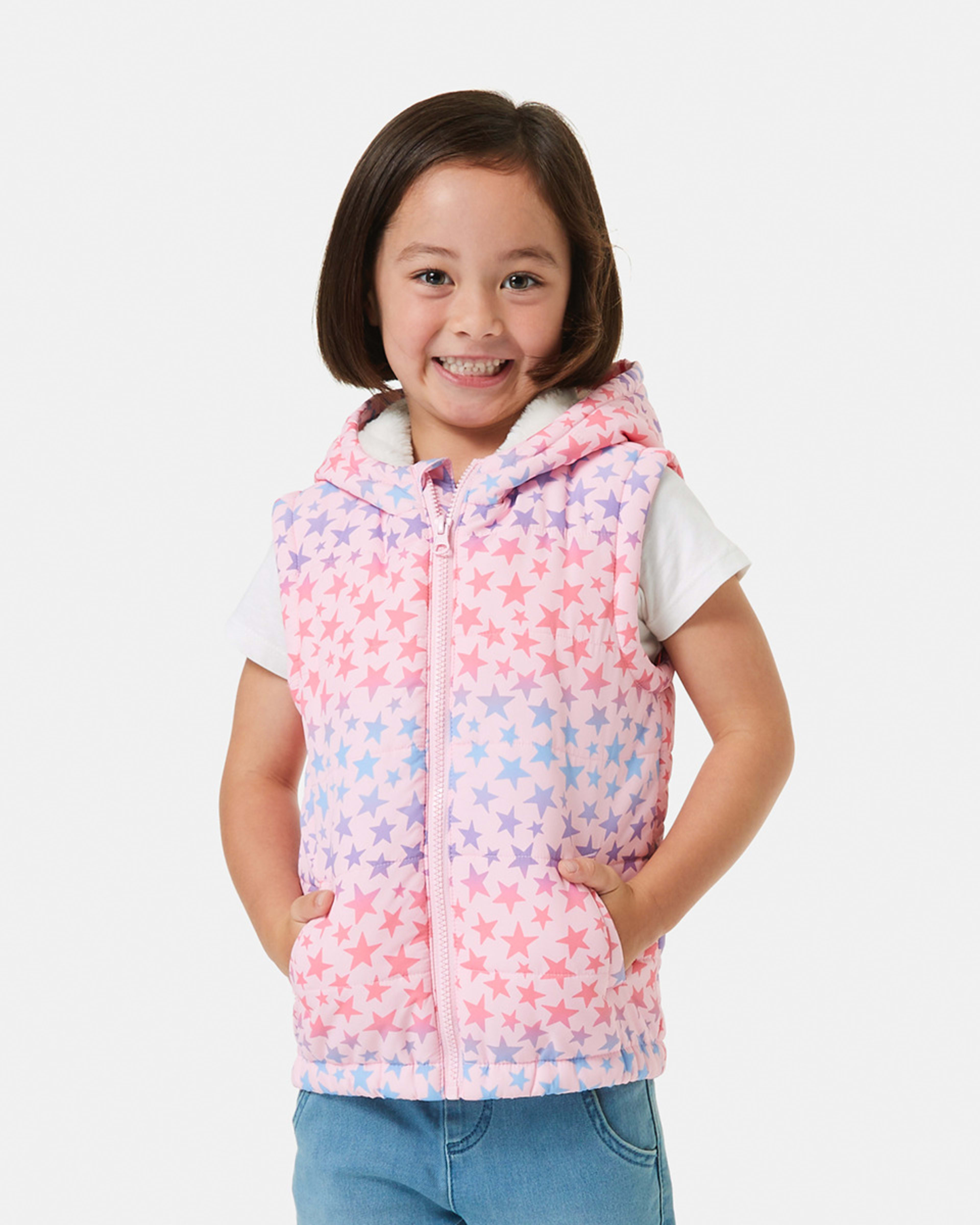 Sherpa Lined Hooded Vest Kmart