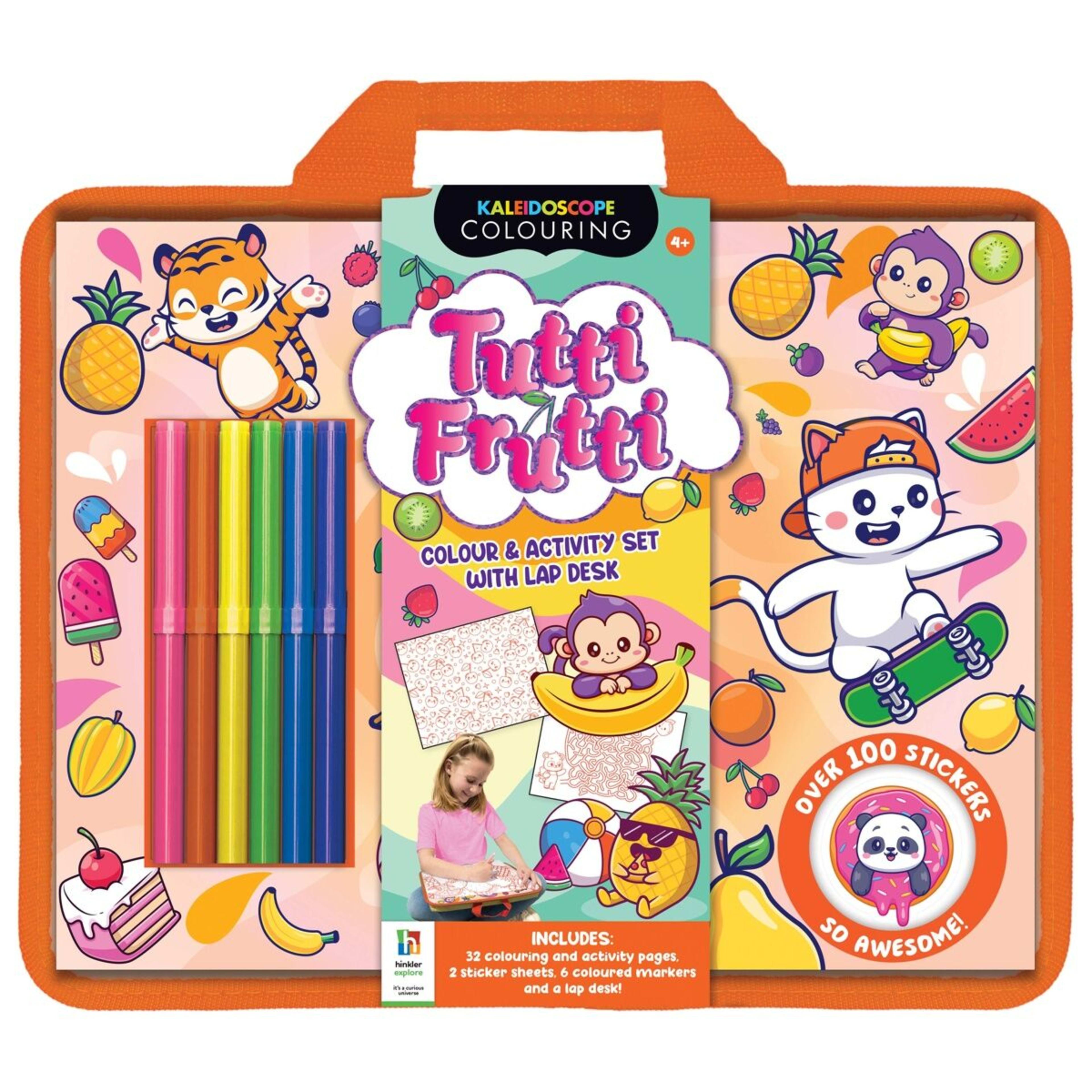 1 Kaleidoscope Colouring: Tutti Frutti Colour and Activity Set with Lap Desk - Book