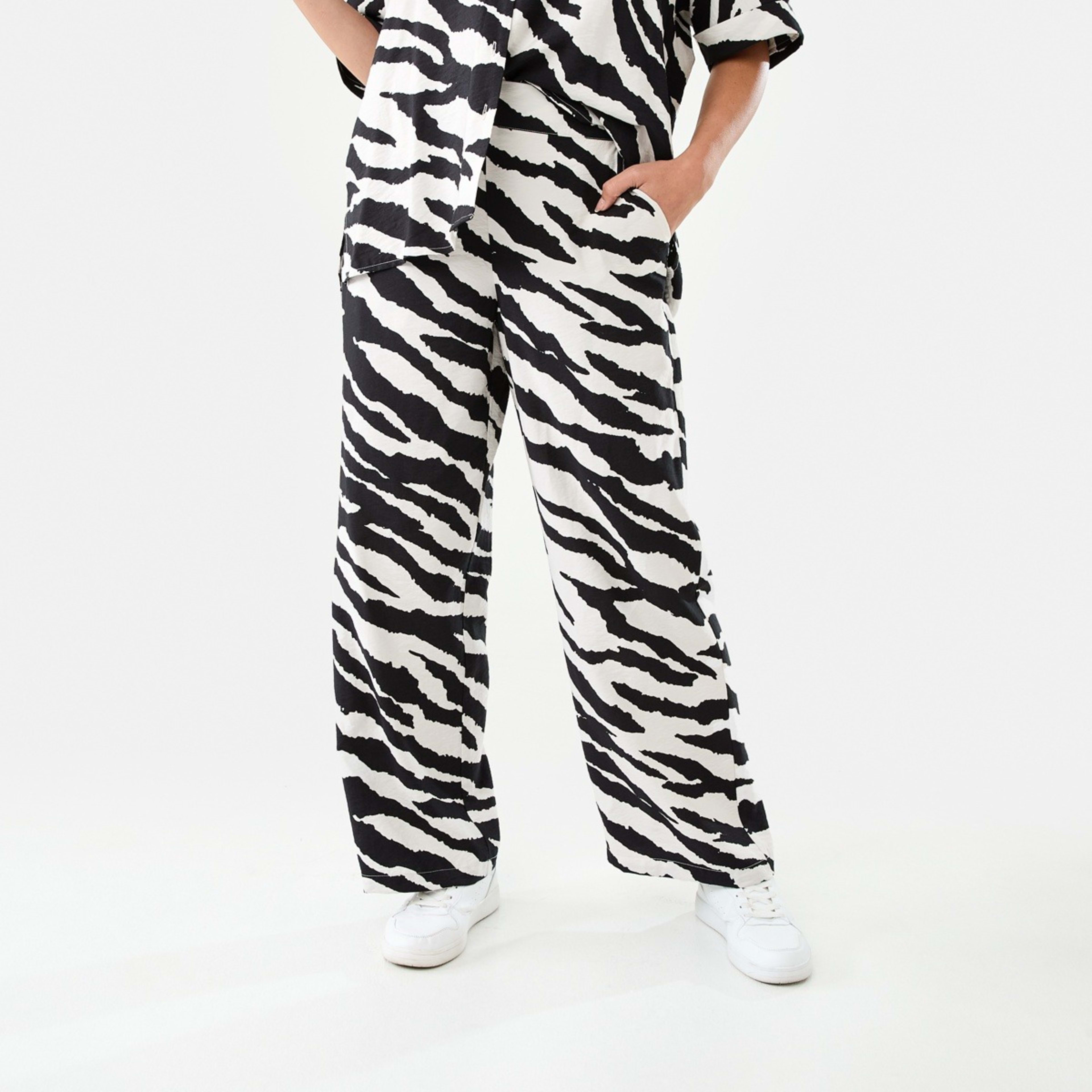 1 Hammered Satin Pants Zebra, 1 of 6