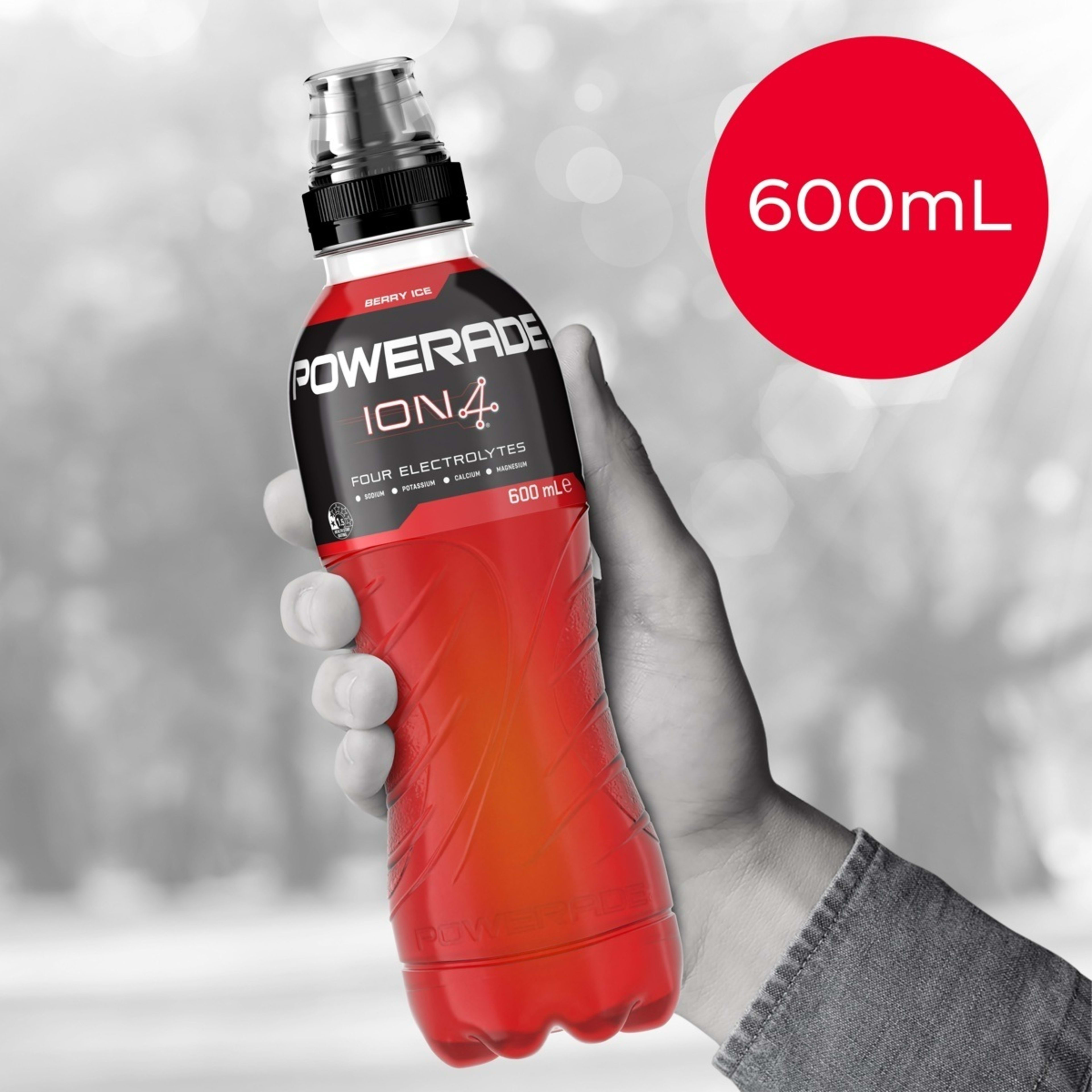 2 Powerade ION4 Isotonic Berry Ice Sports Drink 600ml, 2 of 5