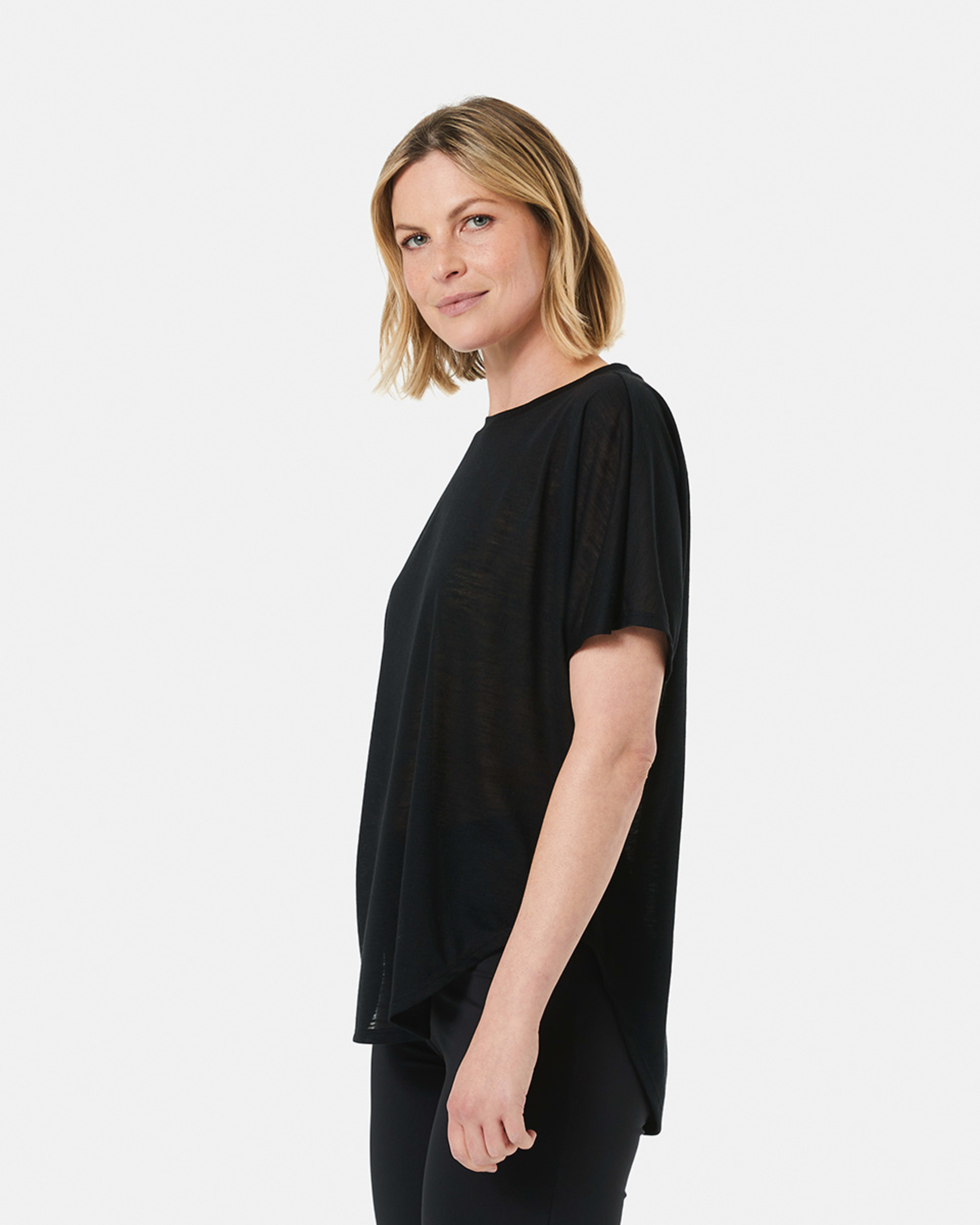 2 Active Womens Relax Sleeve T-shirt BLACK, 2 of 5