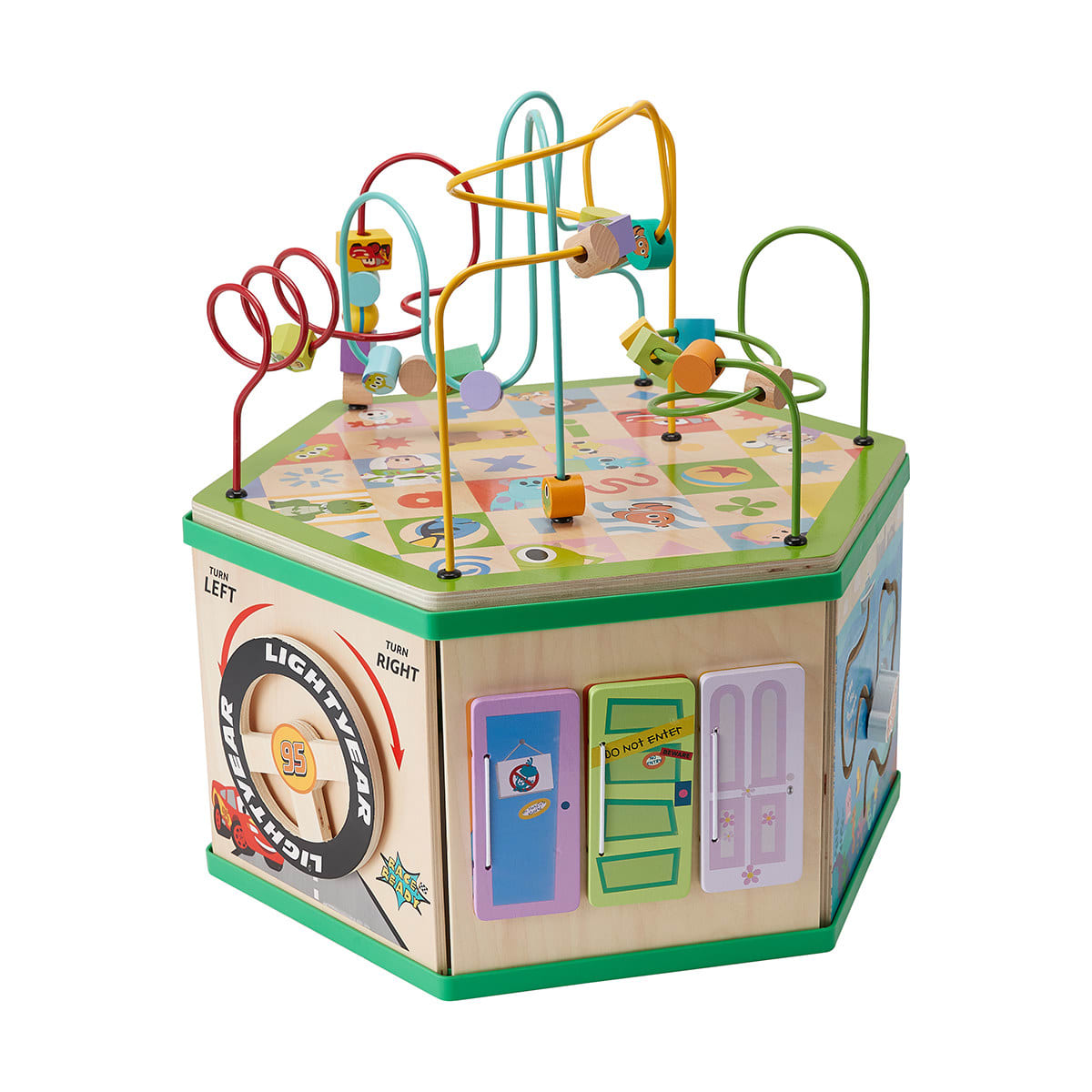 Wooden activity cube shop kmart