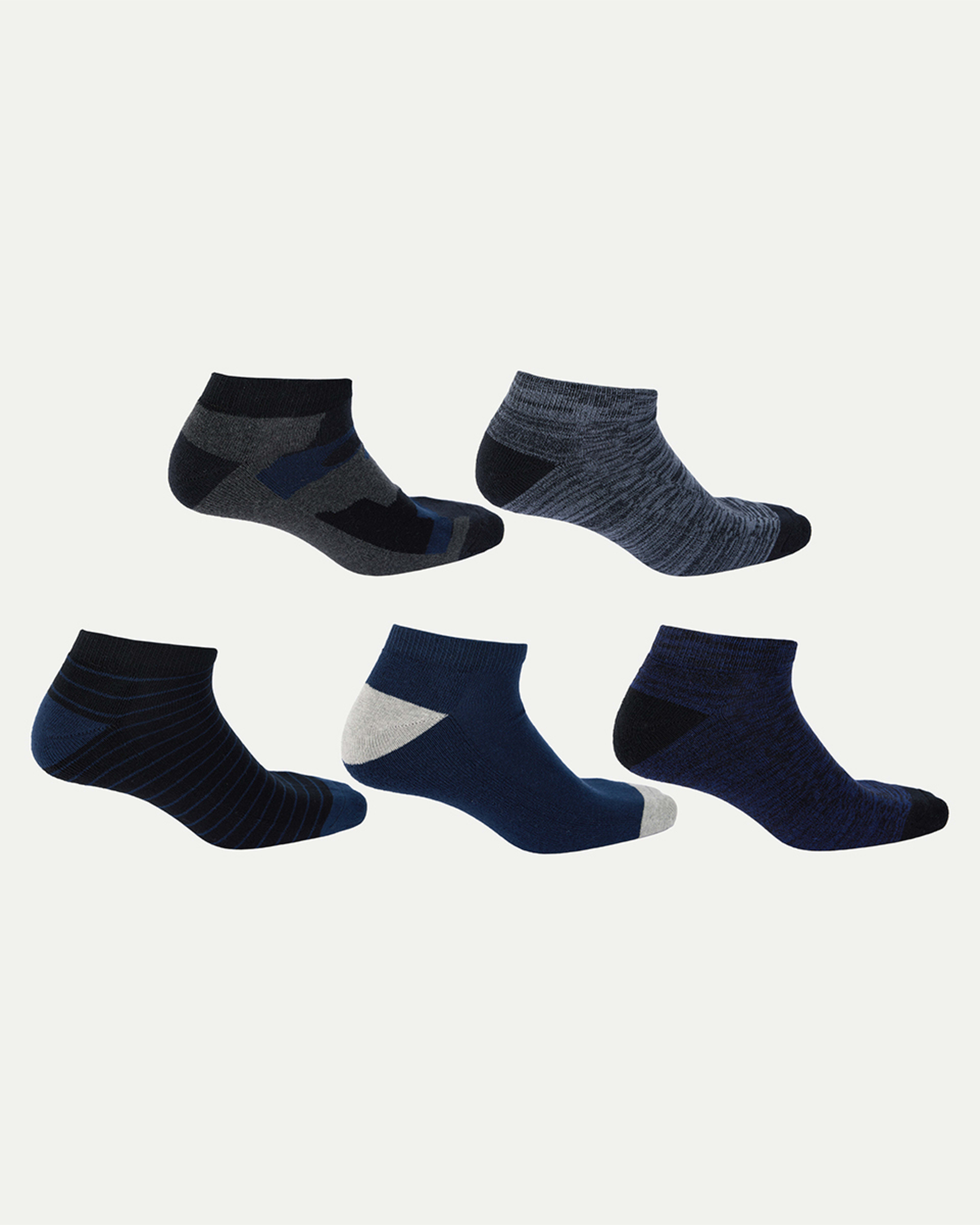 2 5 Pack Low Cut Sport Socks CAMO STRIPE SPACE GREY, 2 of 3