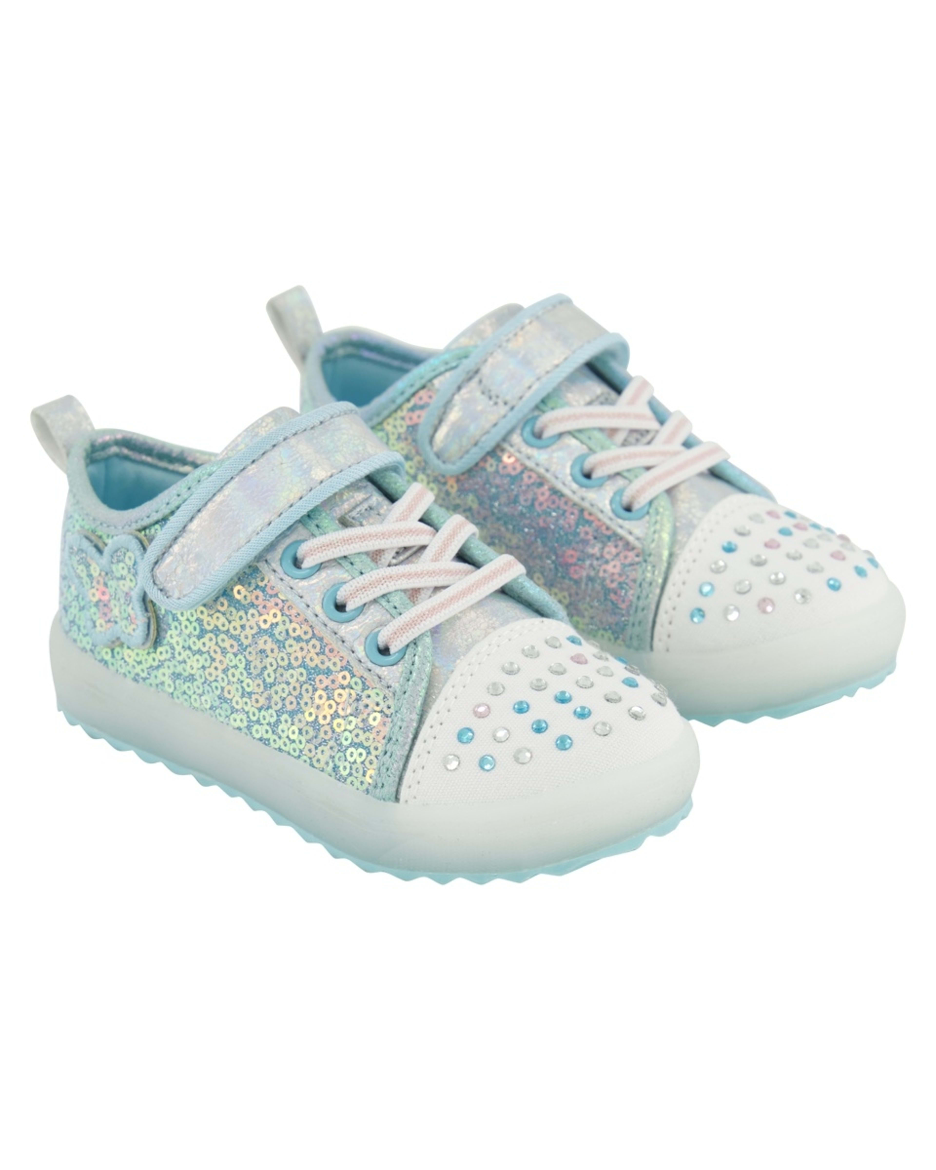 1 Junior Light-up Casual Shoes Sequin Blue Pink, 1 of 6