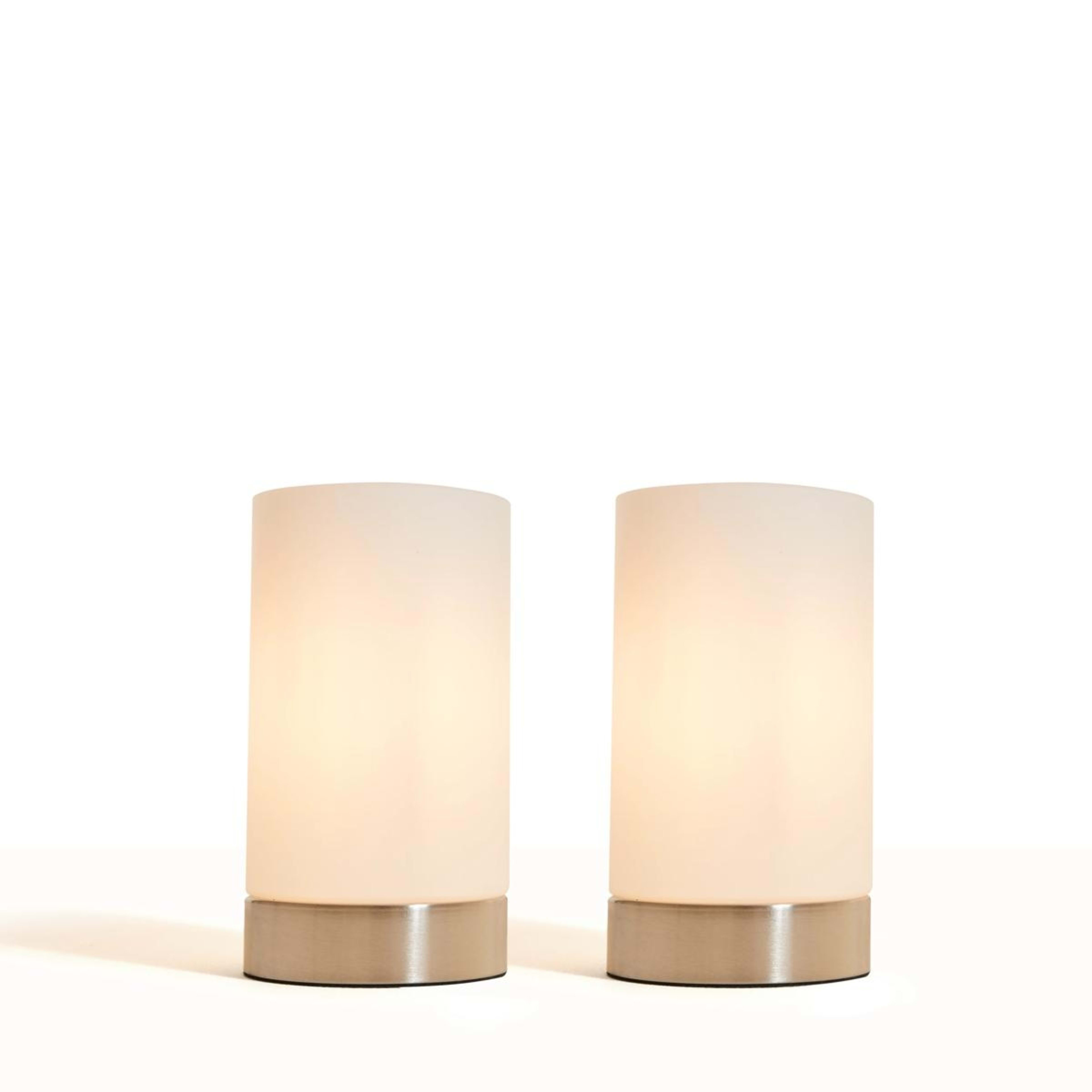 1 2 Pack Glass Touch Lamps
