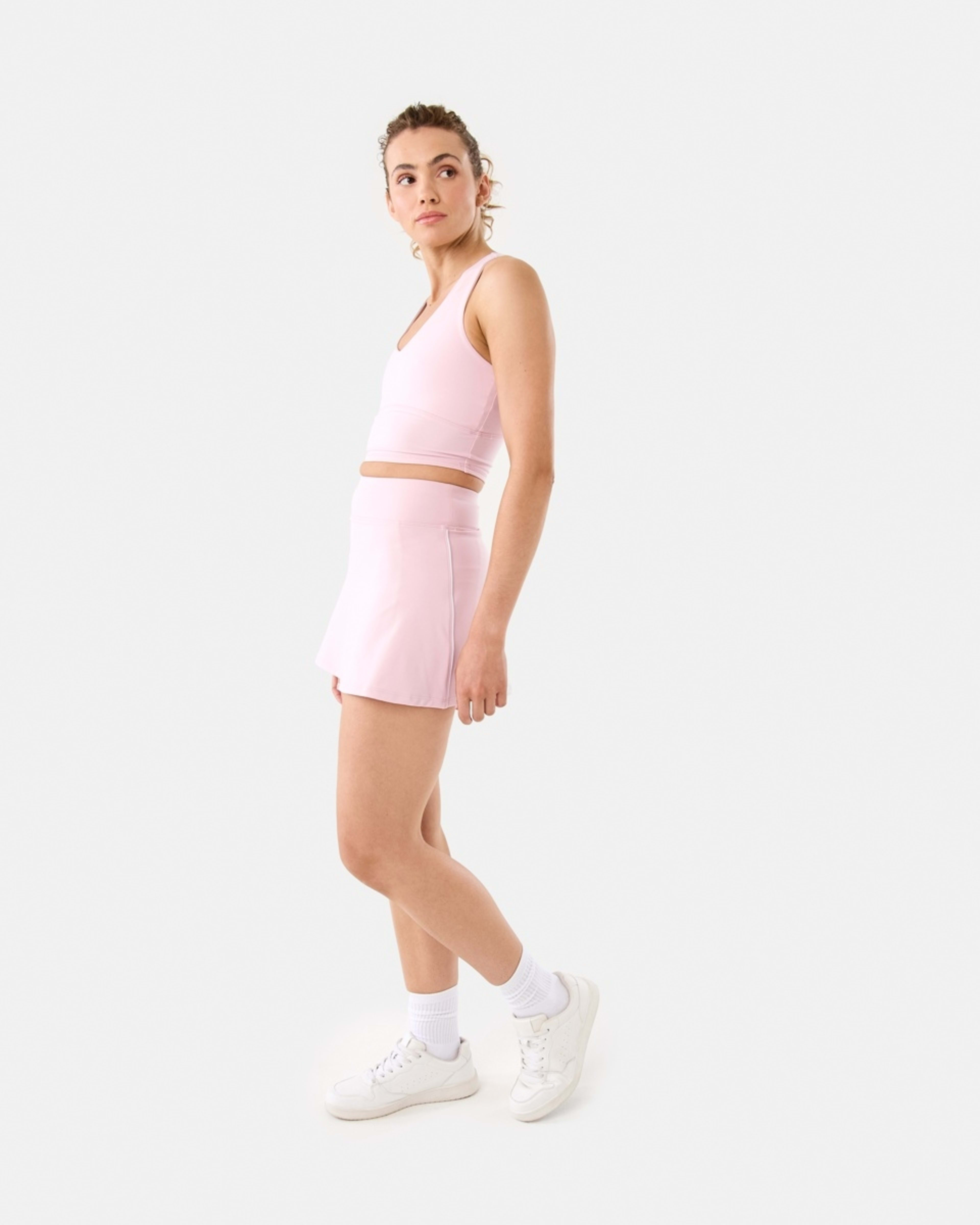3 Active Womens Ultrasoft Longline Crop Top AURA PINK, 3 of 7