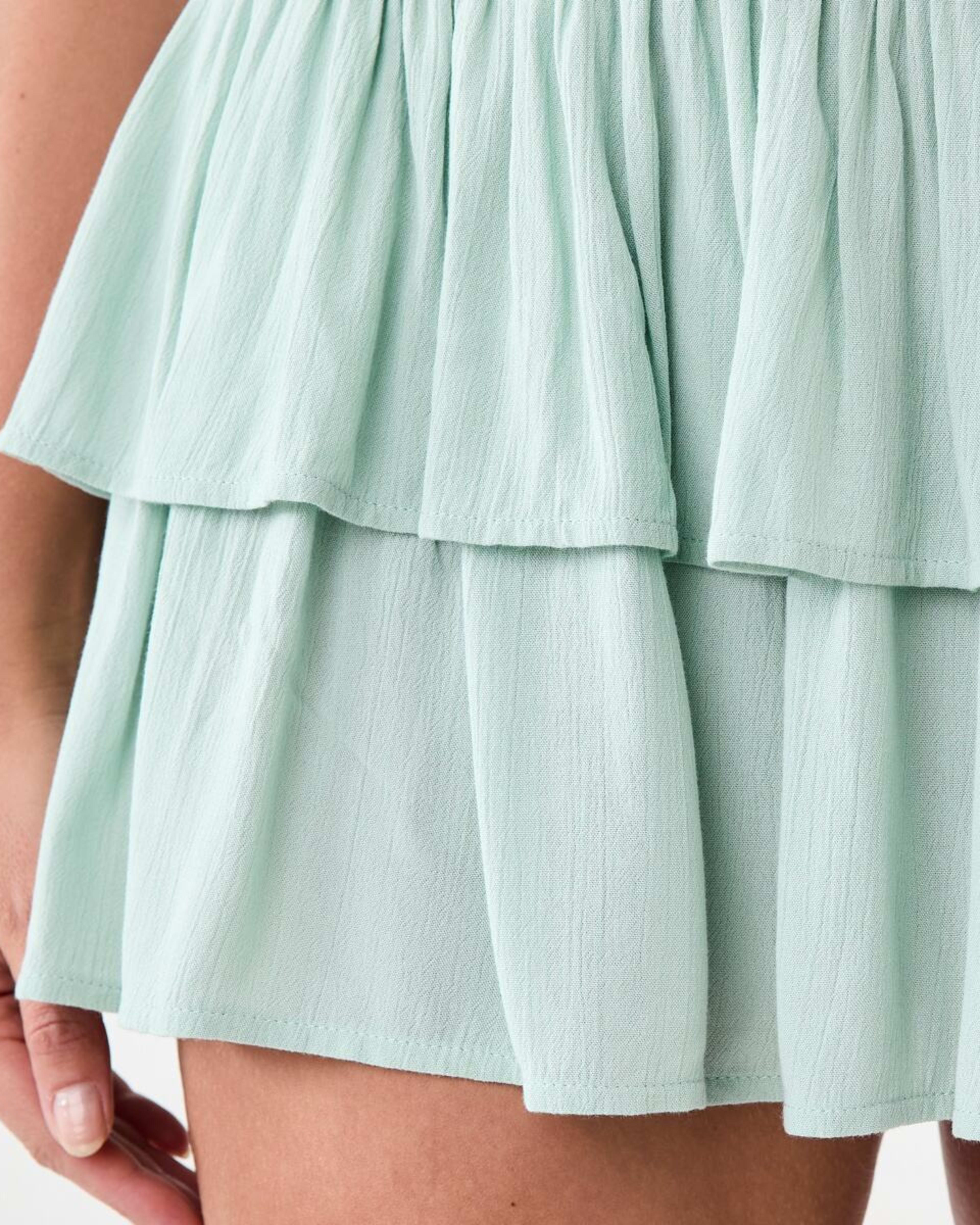 5 Shirred Mini Skirt Seafoam, 5 of 6