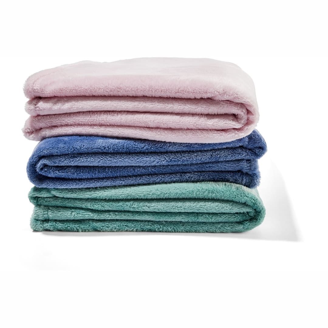 Plush Blanket Single Bed, Green Kmart