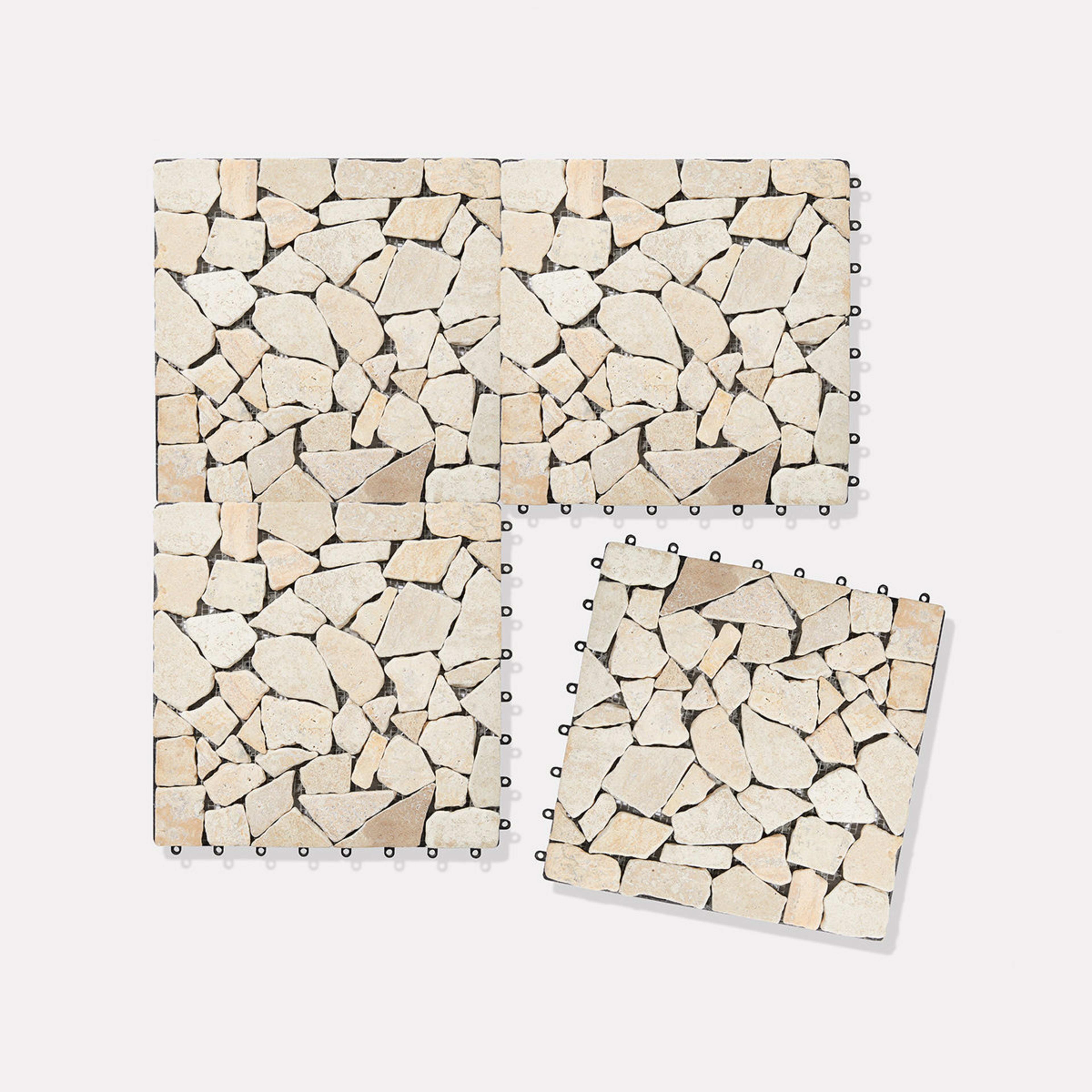 4 Pack Light Stone Decking Tiles Kmart