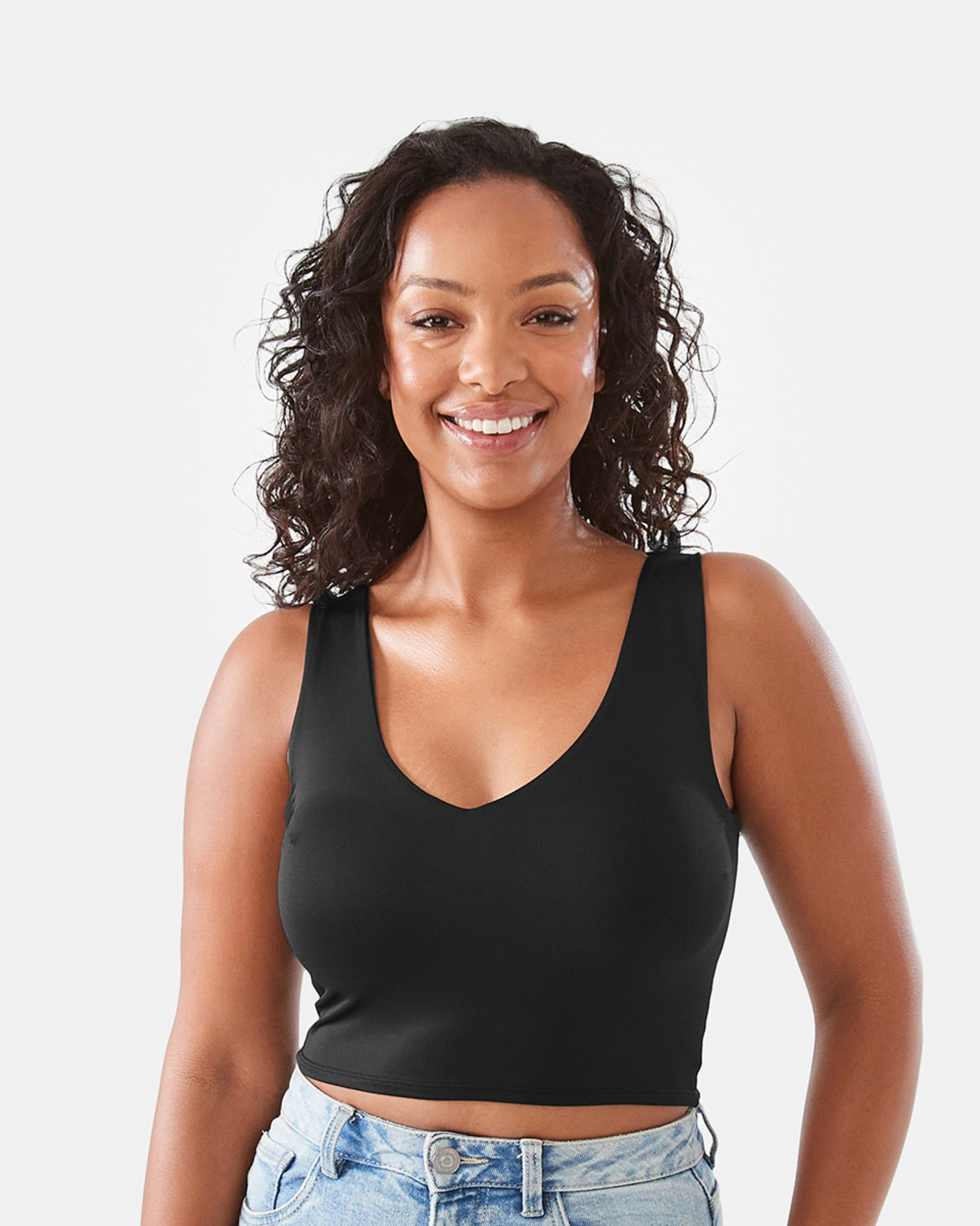 Sleeveless Luxe VNeck Top Kmart