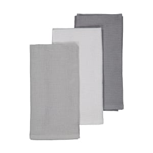 3 Pack Grey Waffle Extra Large Tea Towels