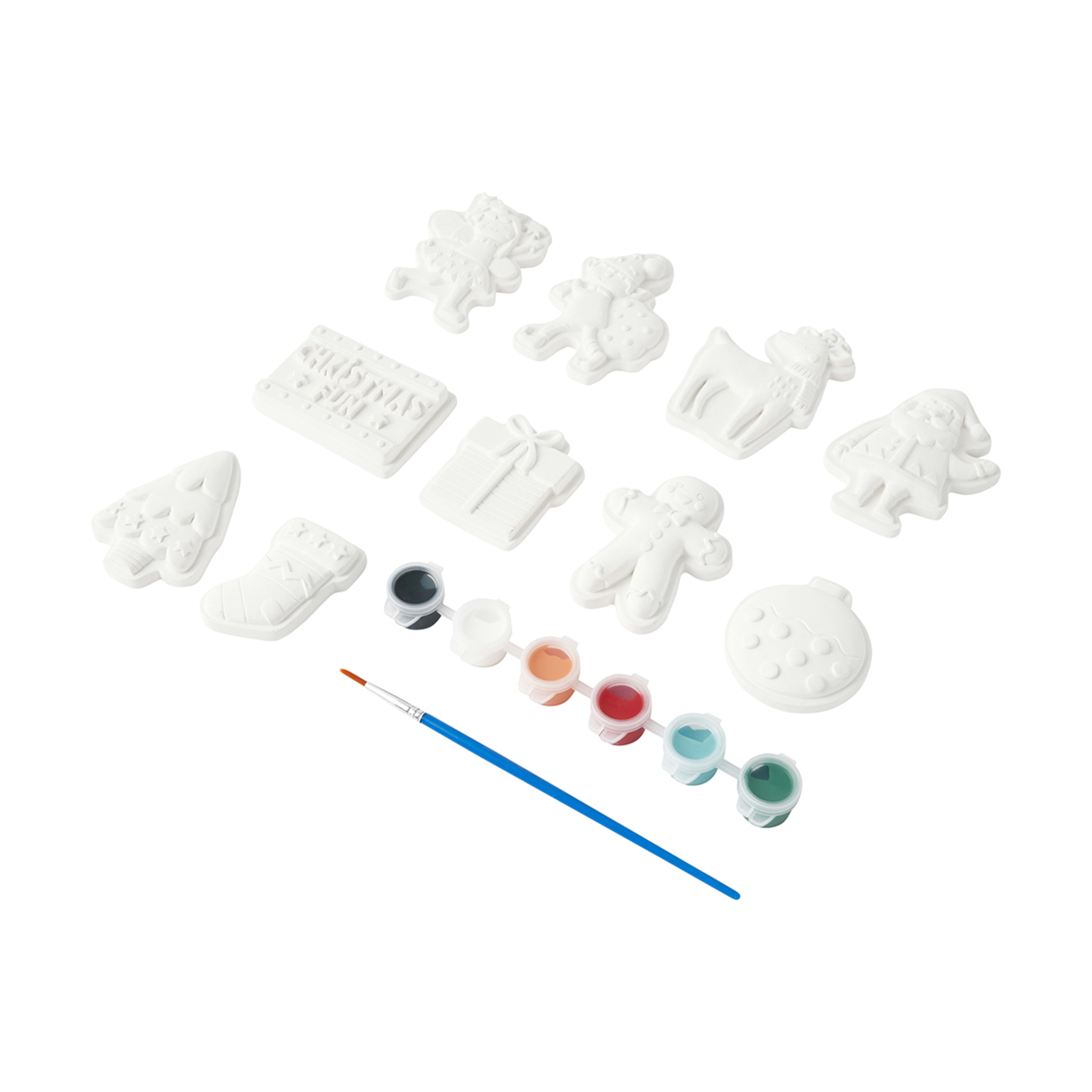 17 Piece Paint Your Own Christmas Plaster Set Kmart