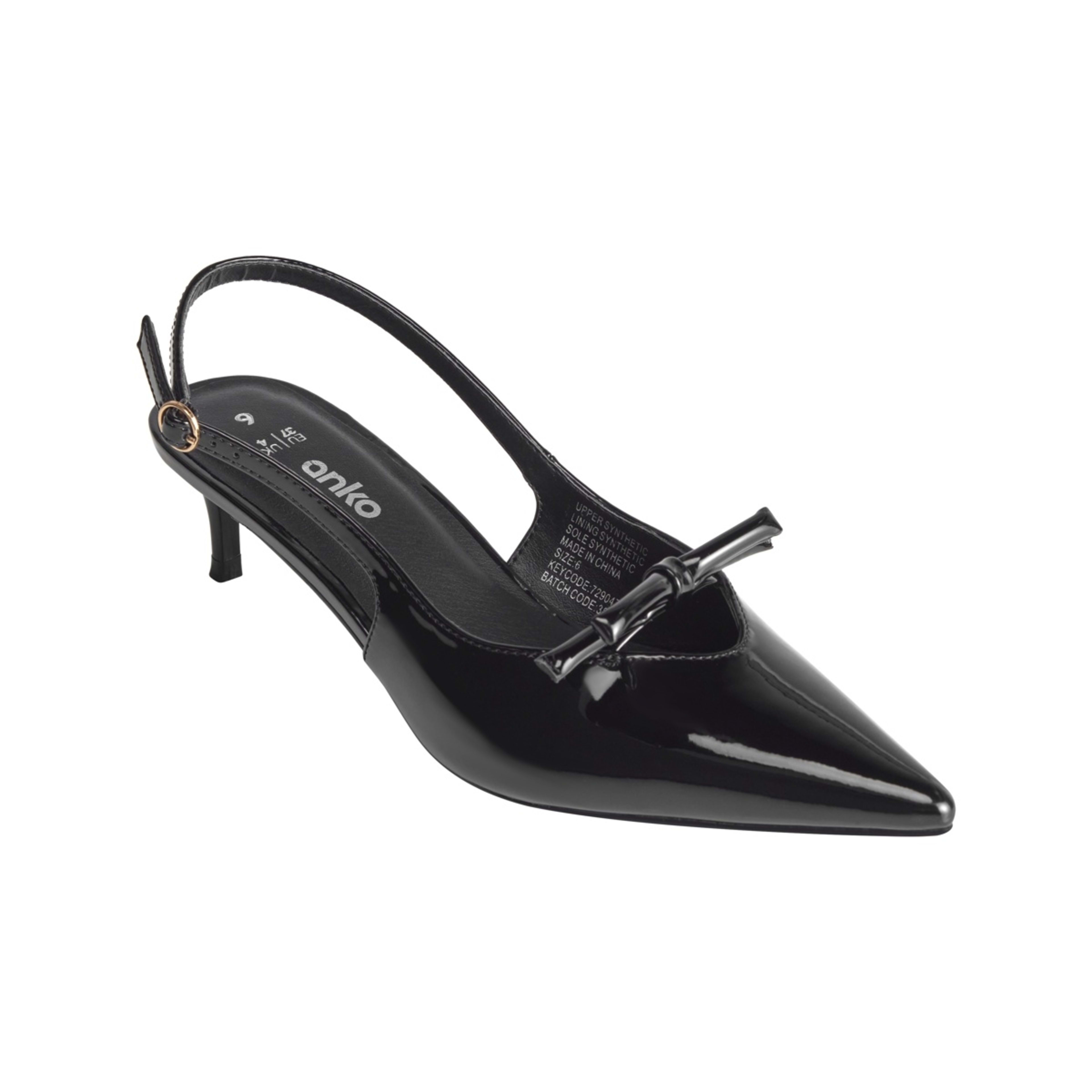 1 Slingback Kitten Heels Black, 1 of 5