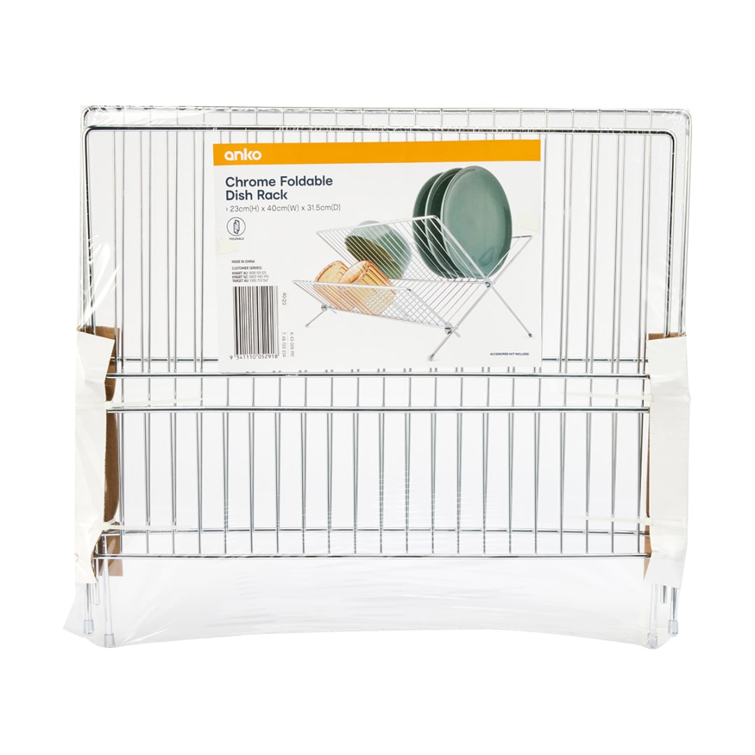 Chrome Foldable Dish Rack Kmart